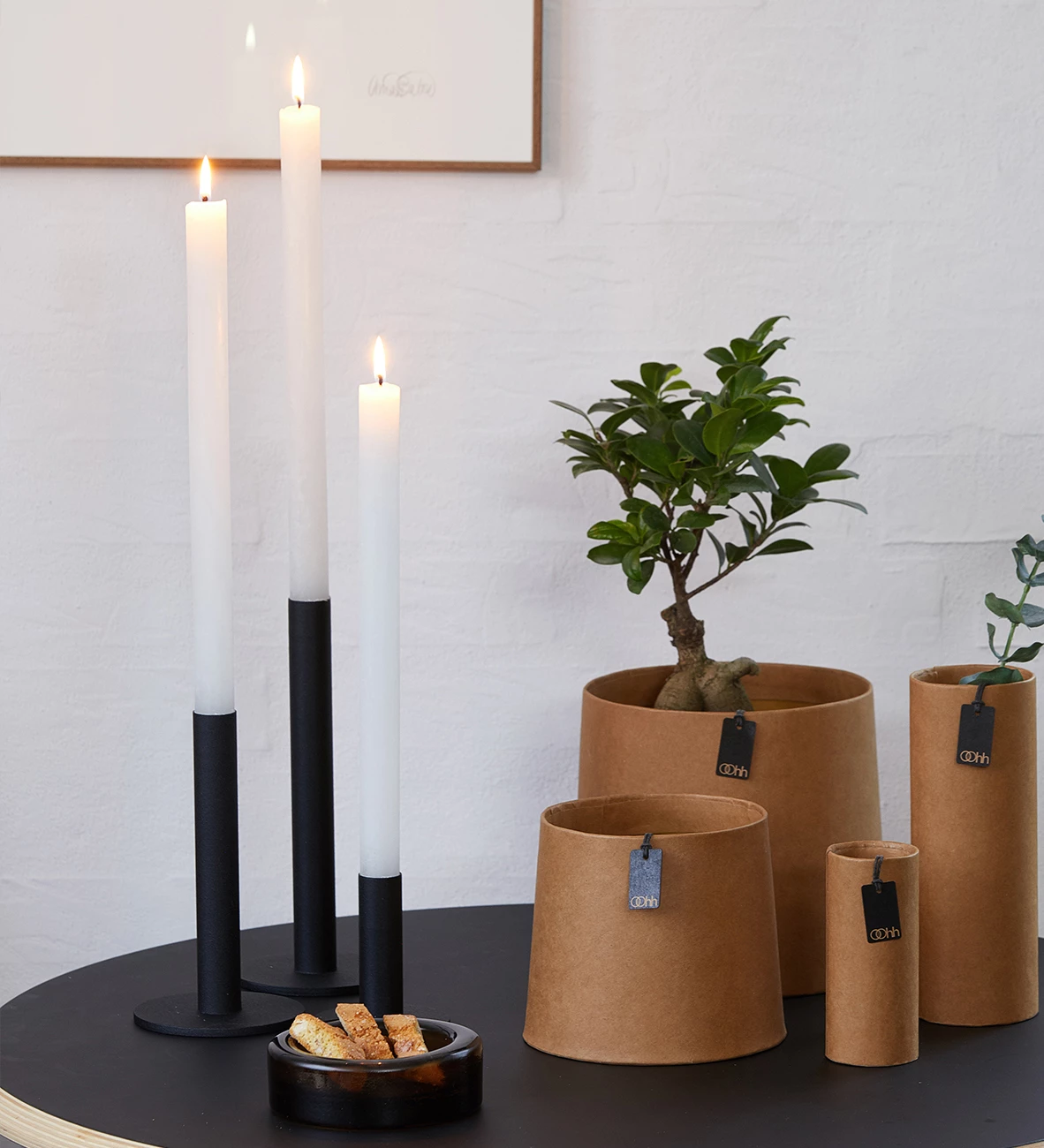 Lübech Living Vienna lysestage, sort, H23 cm