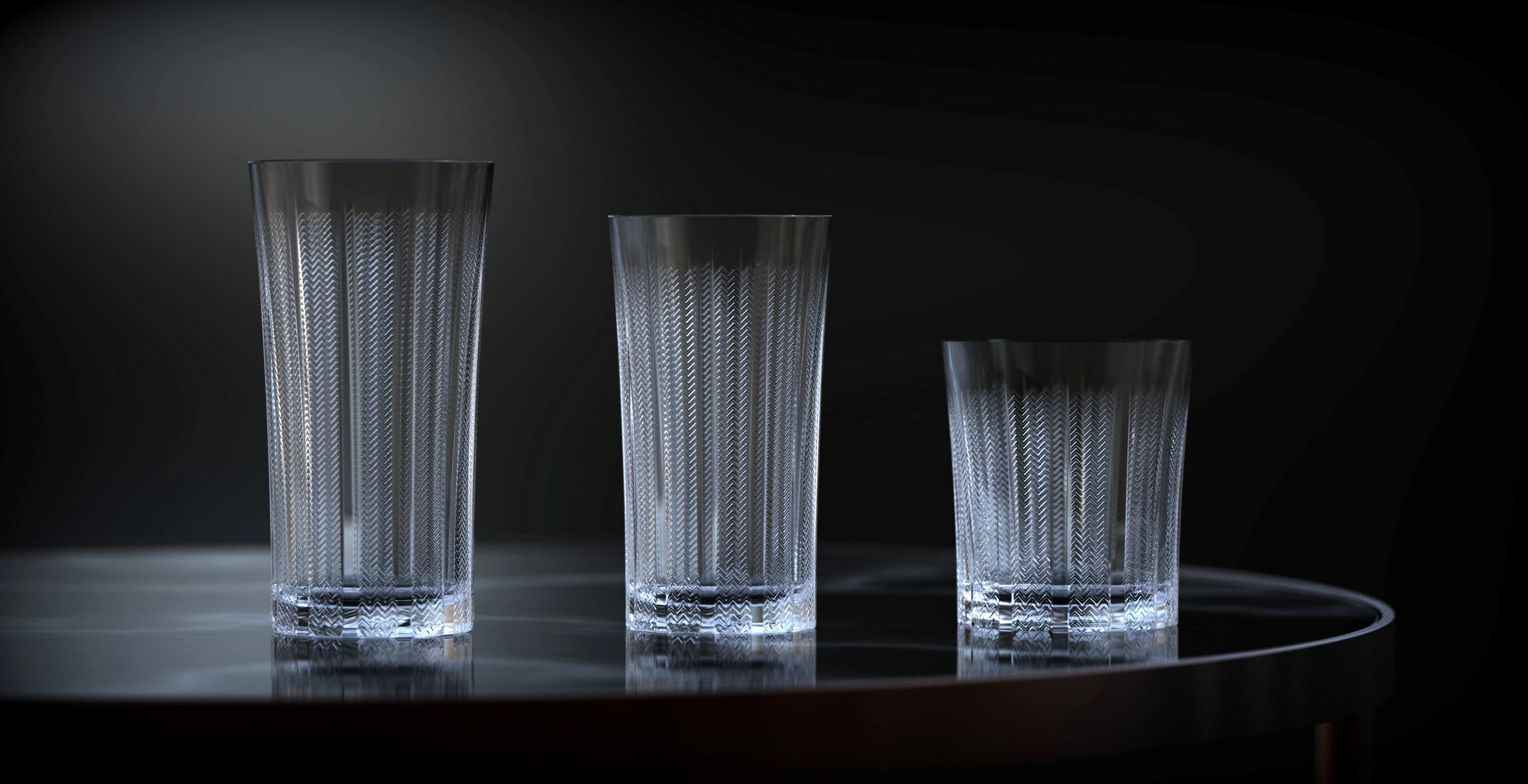 Onis Mosaic drikkeglas, 35,5 cl, H14,5 cm