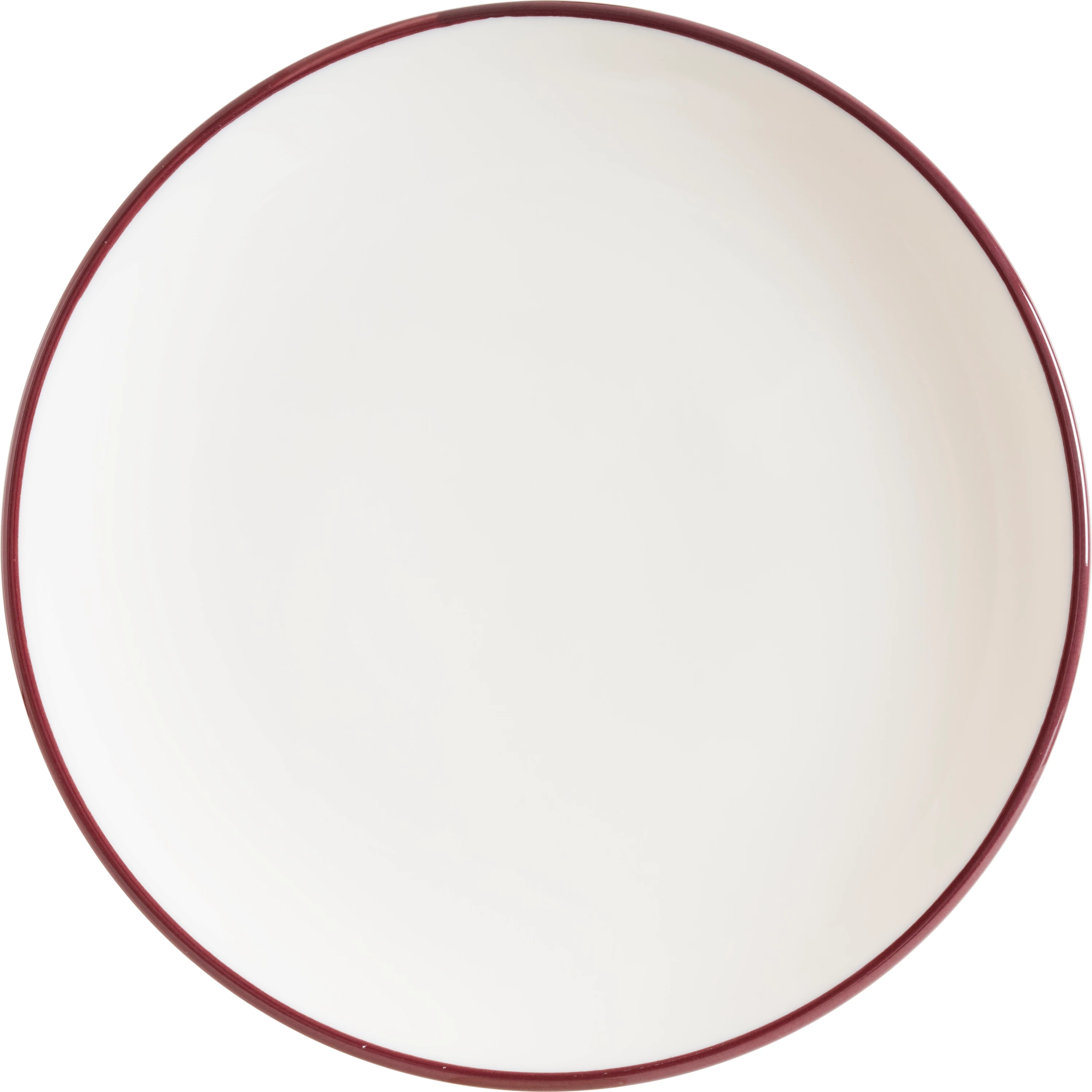 Bonna Linea flad tallerken, rød, ø23 cm