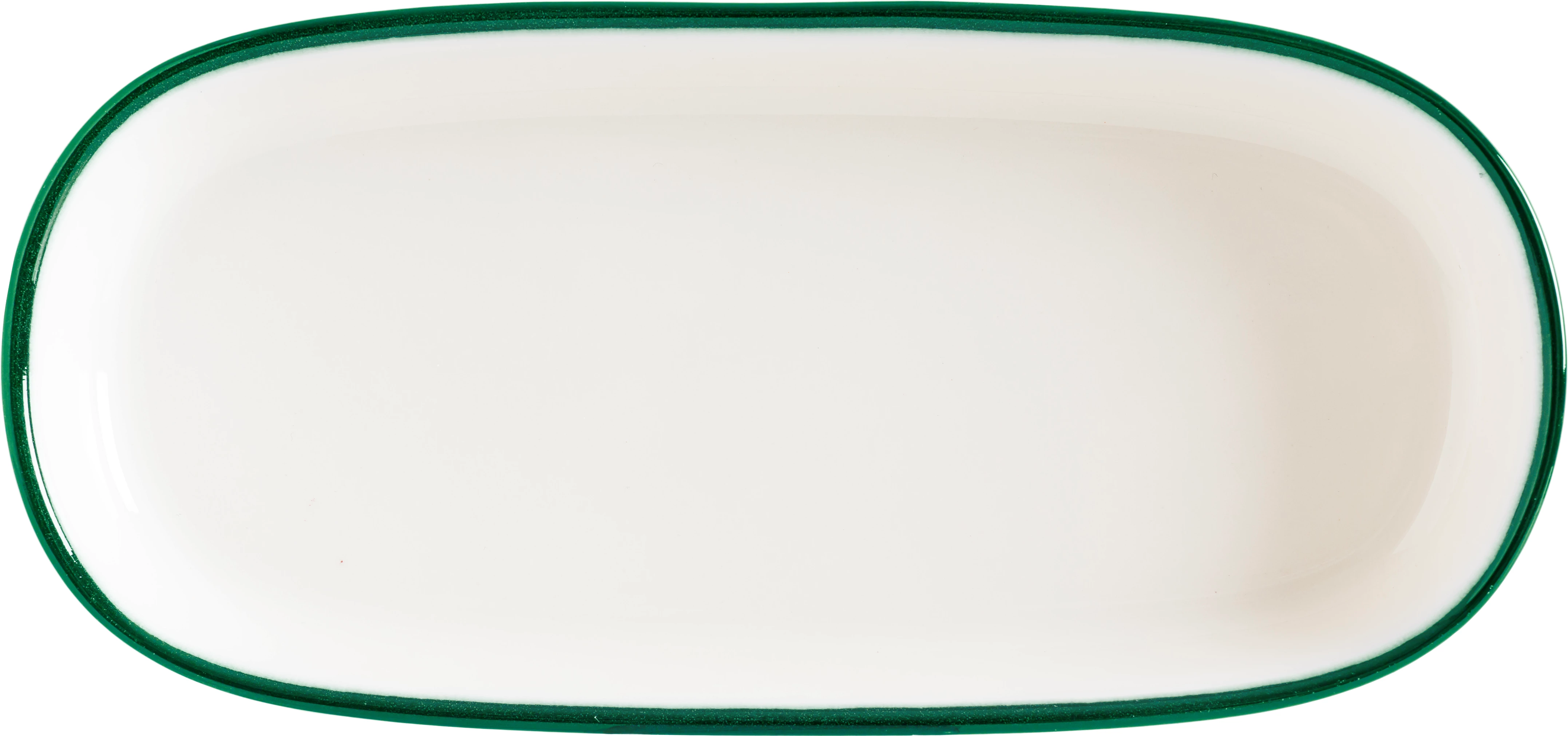 Bonna Linea rektangulær tallerken, grøn, 18 x 8,5 cm