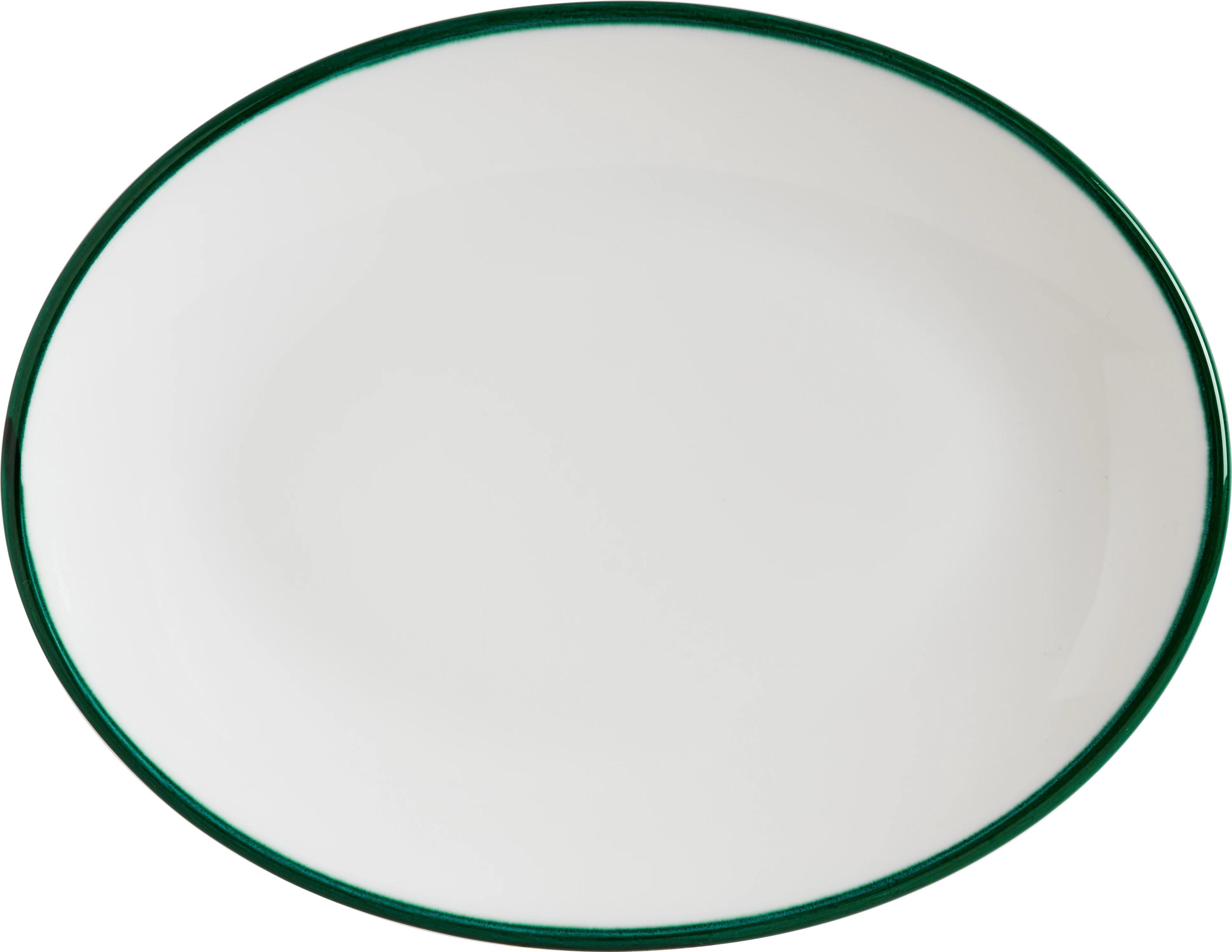 Bonna Linea oval tallerken, grøn, 31 x 24 cm