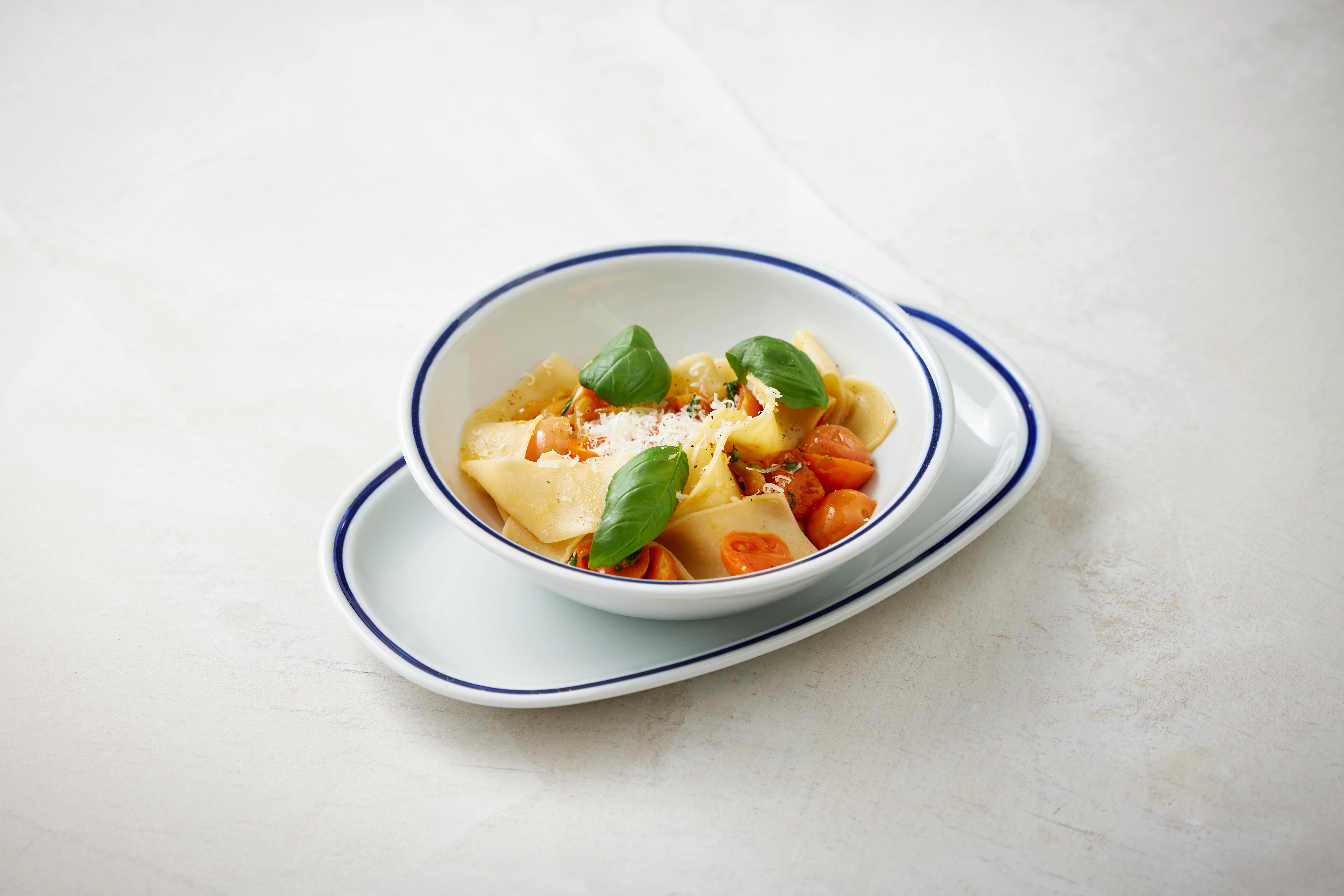 Tognana Filo Blue skål med blå stribe, 57 cl, ø18,5 cm