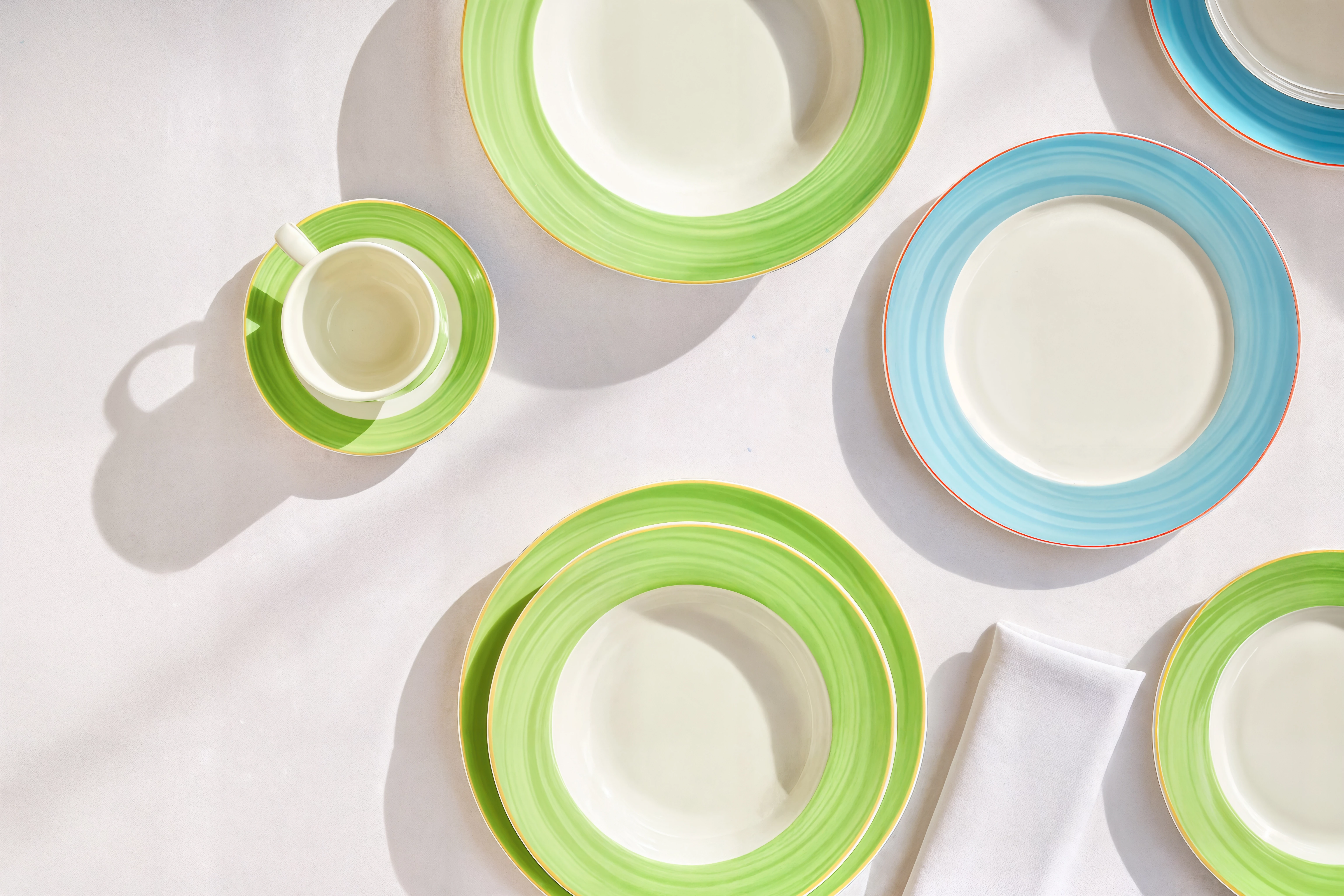 RAK Bahamas flad tallerken, grøn, ø21 cm