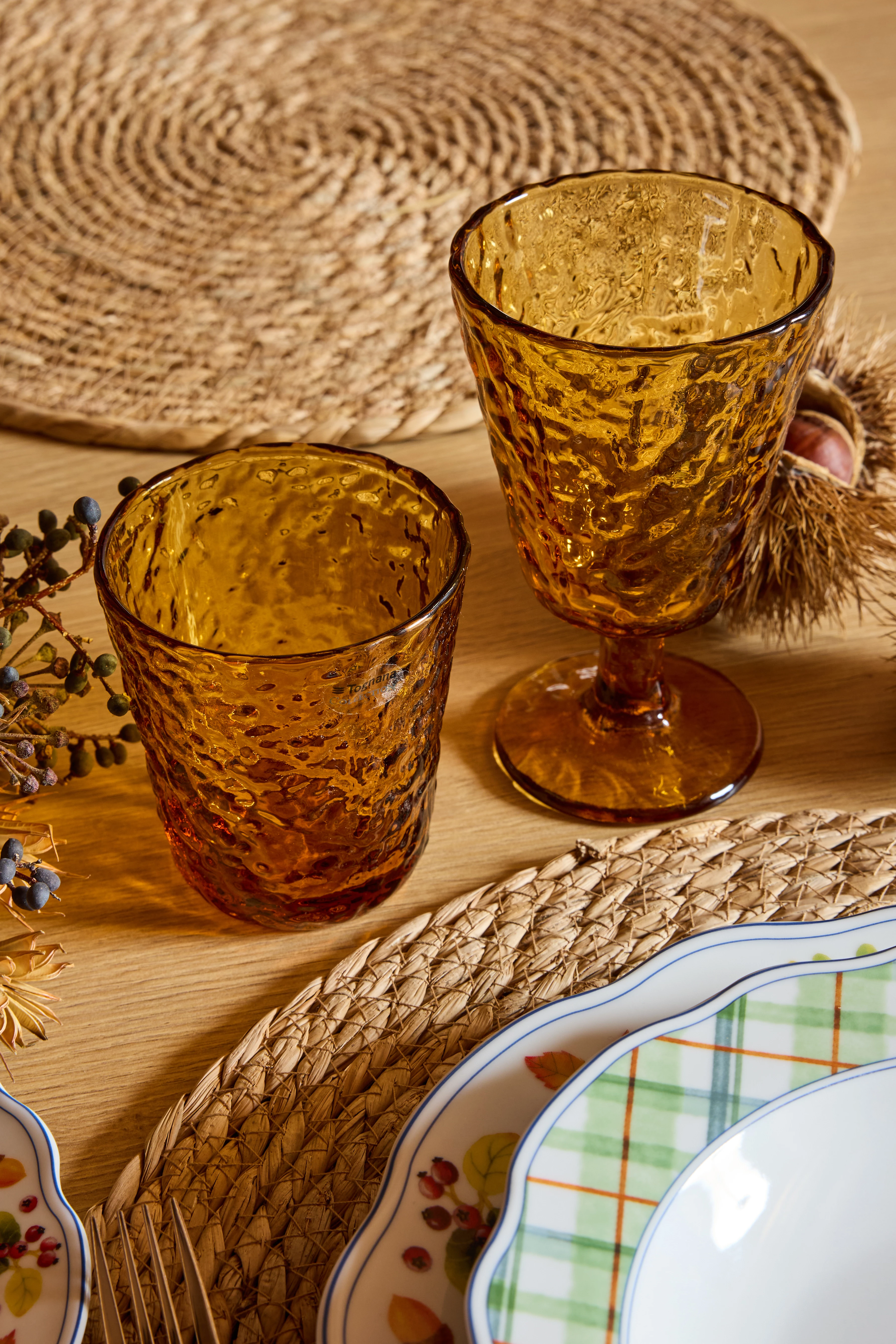 Tognana Elsa drikkeglas, brun, 27 cl, H10 cm