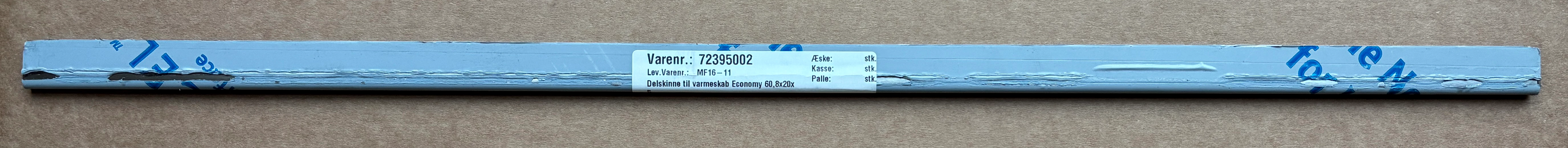 Vizu deleskinne til Vizu Economy varmeskab