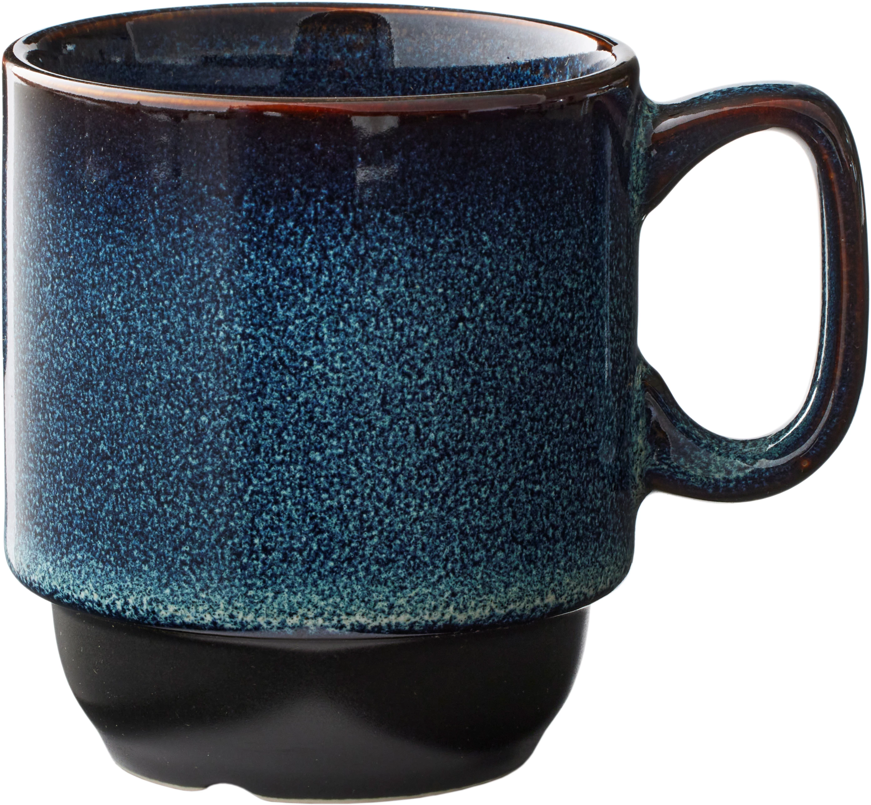 Mugs stabelbart krus, blånistret, 26 cl