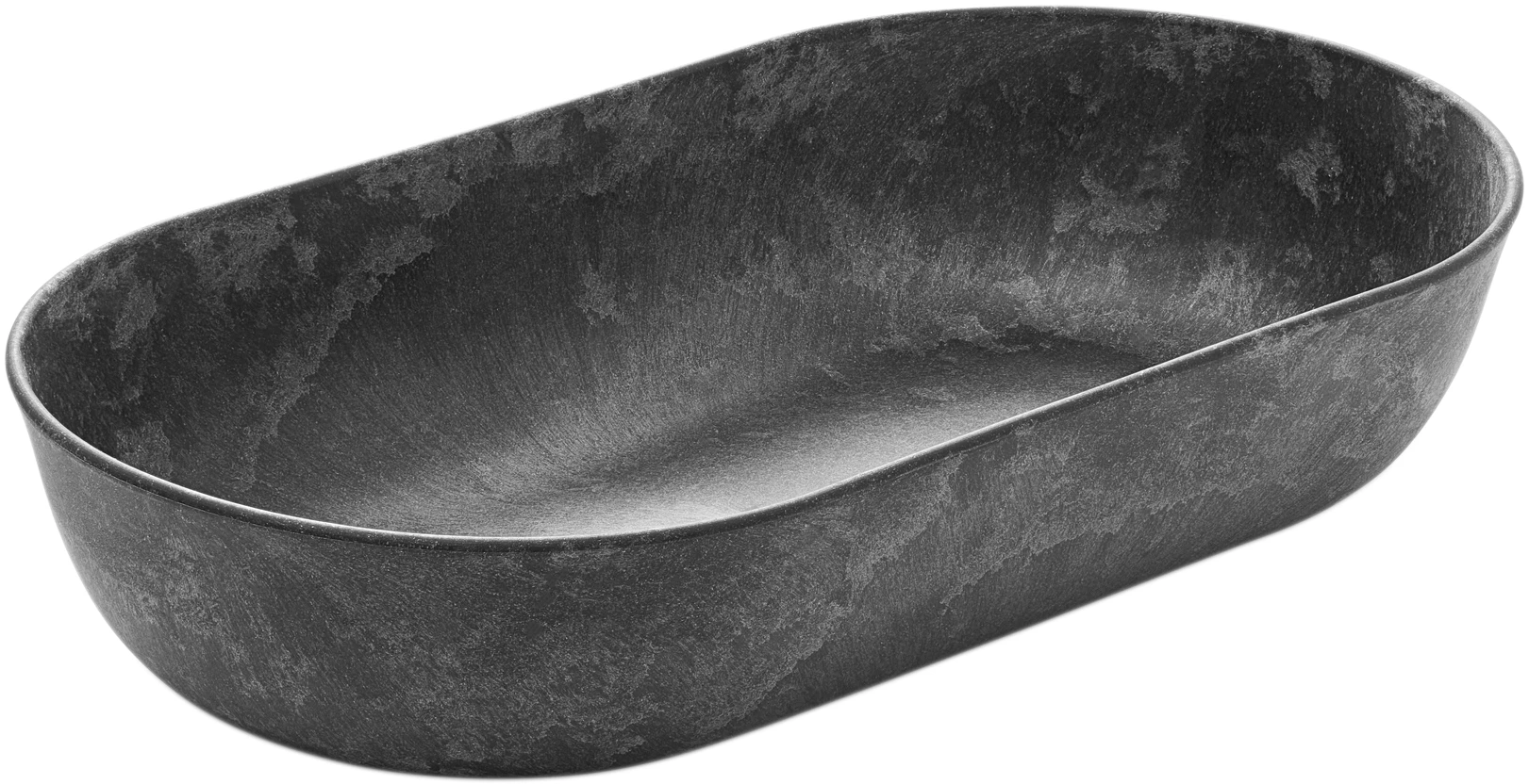 Luups ovalt fad, sort, 35 x 19 cm