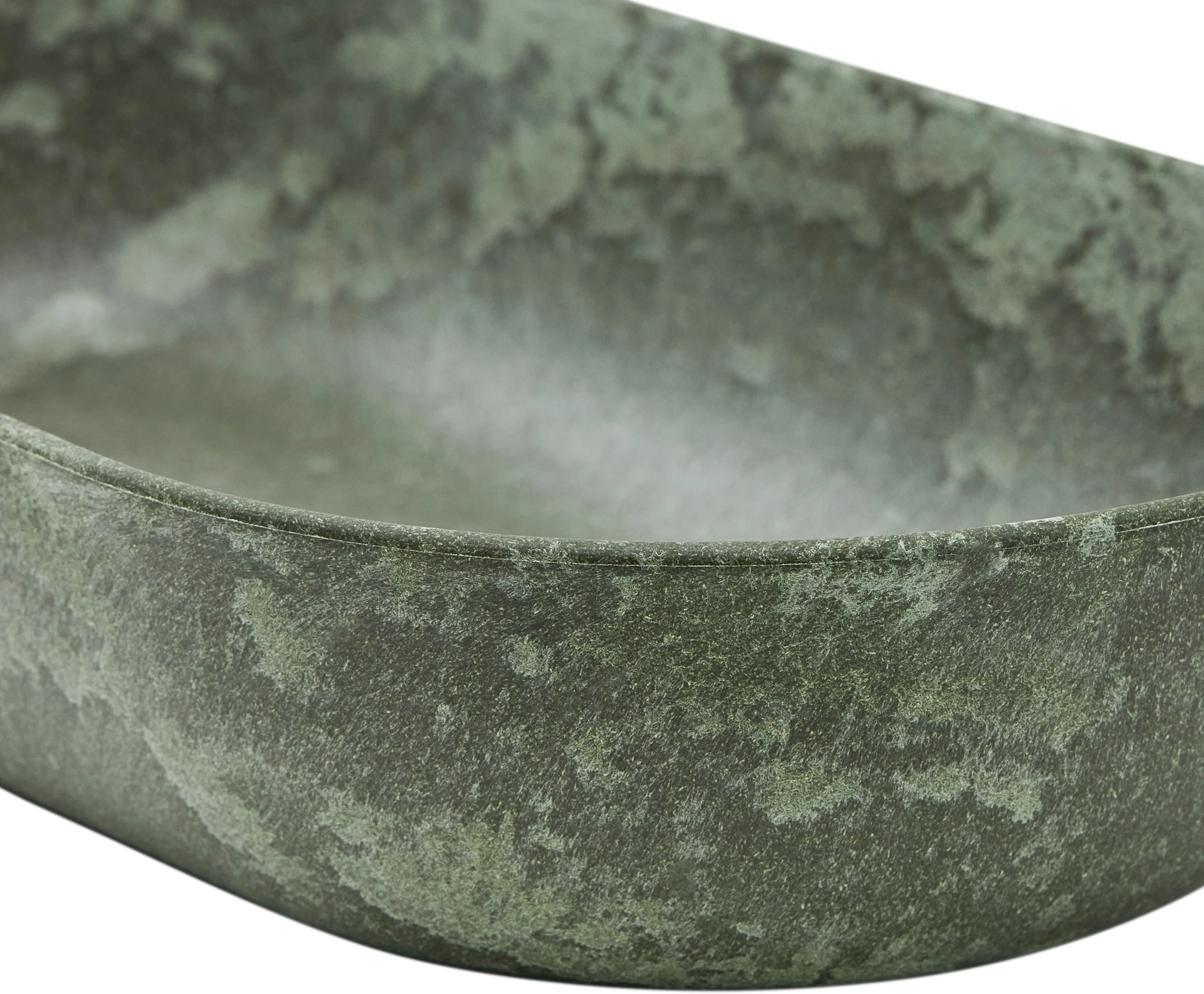 Luups ovalt fad, grøn, 35 x 19 cm