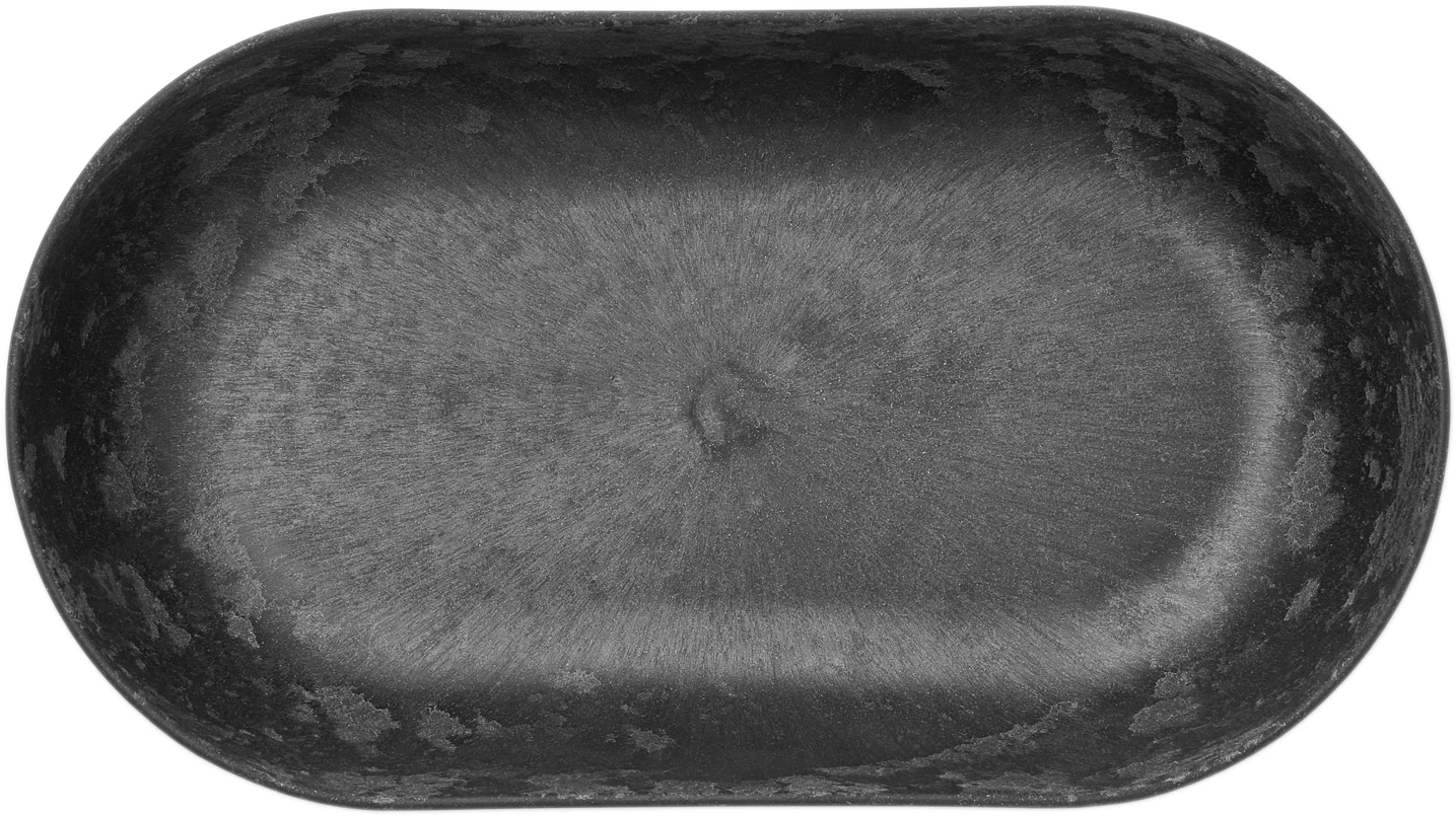 Luups ovalt fad, sort, 35 x 19 cm