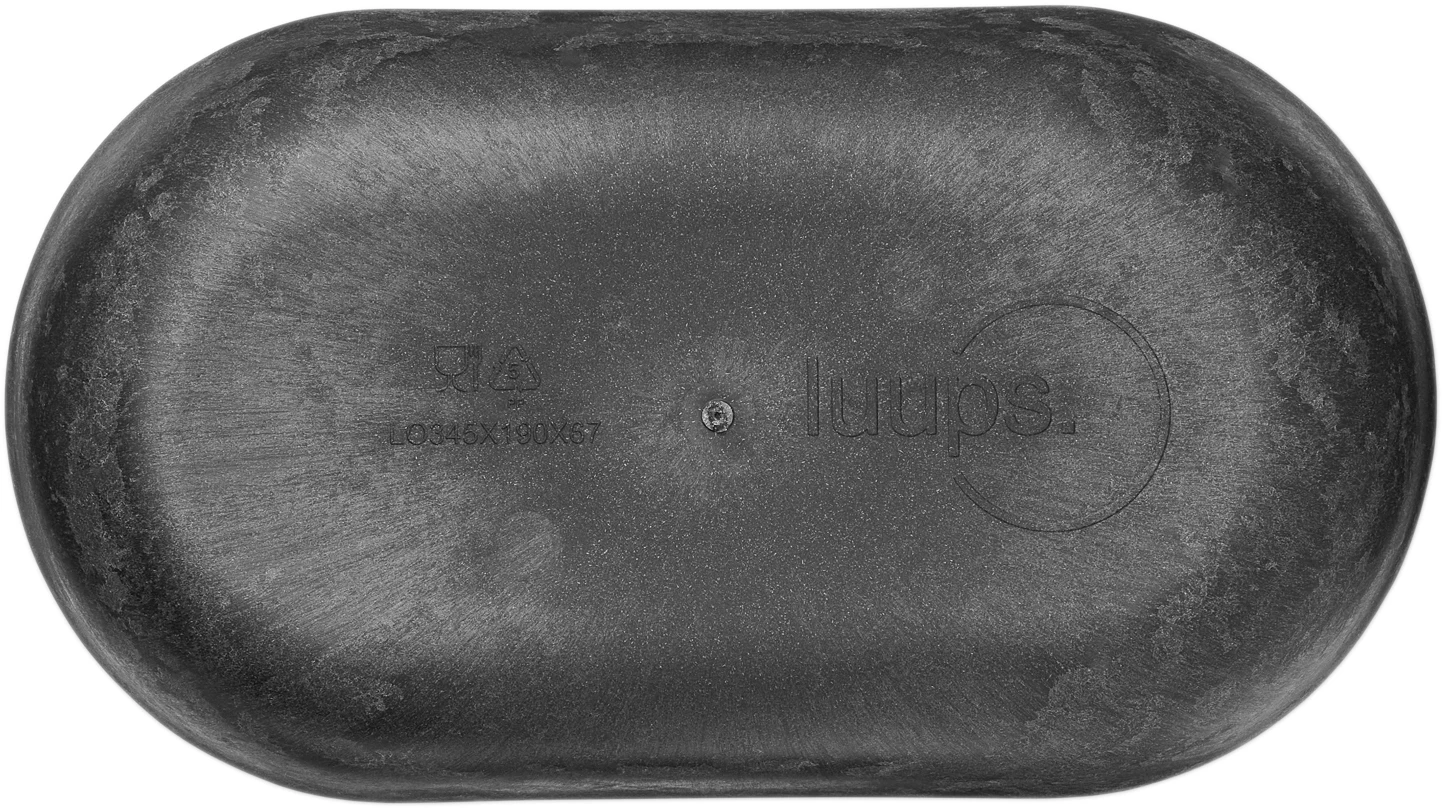 Luups ovalt fad, sort, 35 x 19 cm