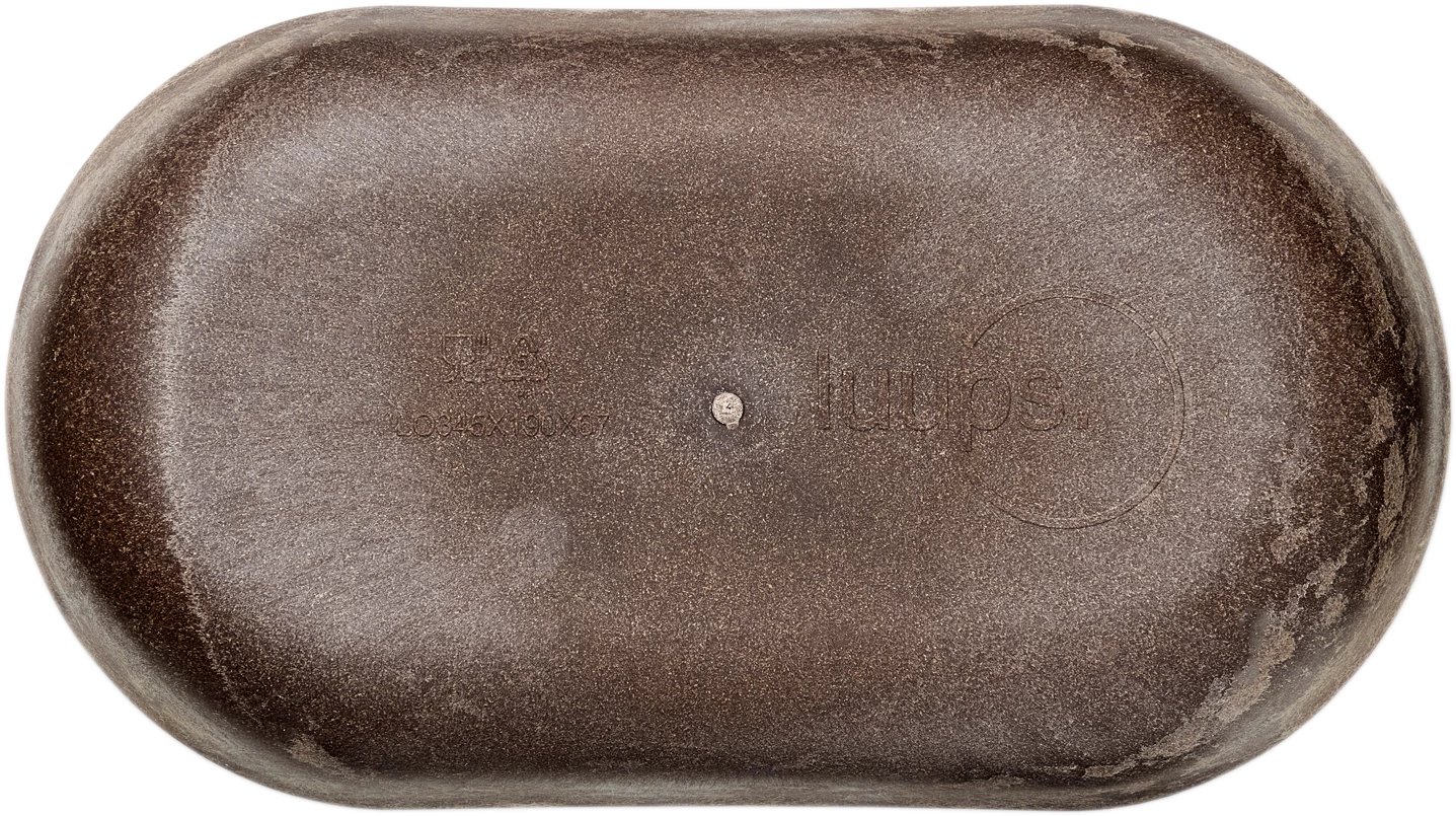 Luups ovalt fad, brun, 35 x 19 cm