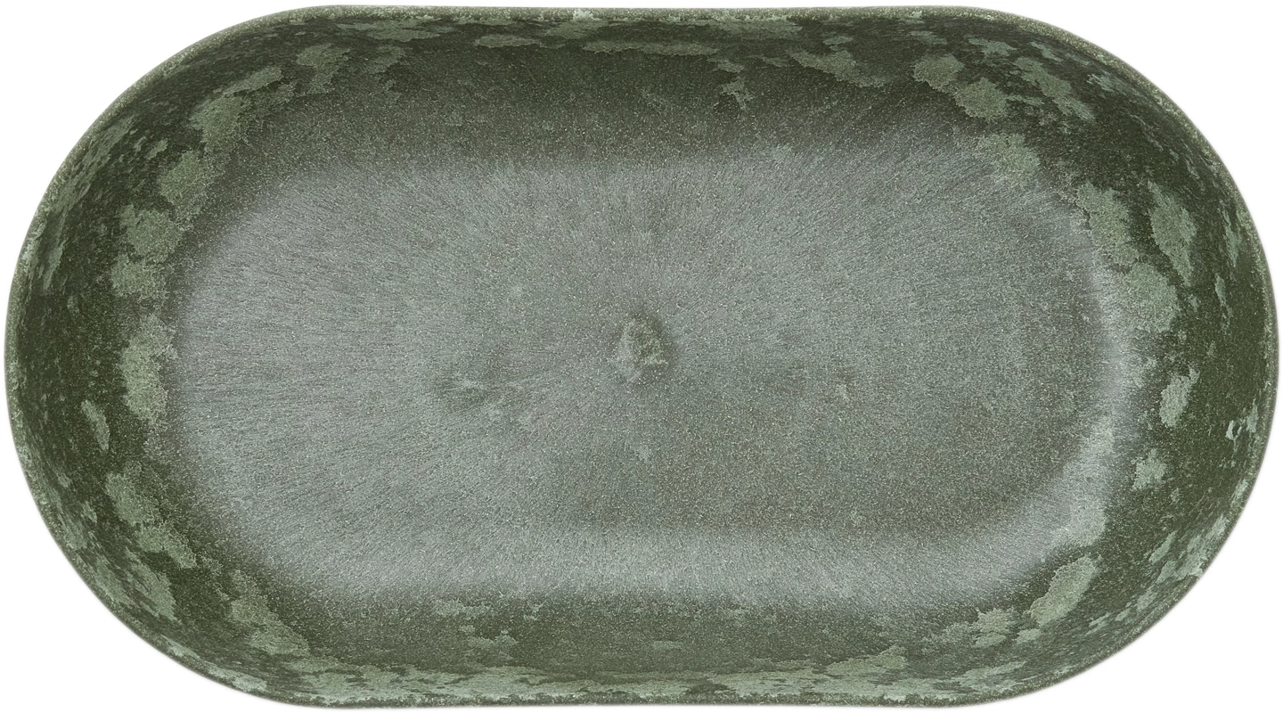 Luups ovalt fad, grøn, 35 x 19 cm