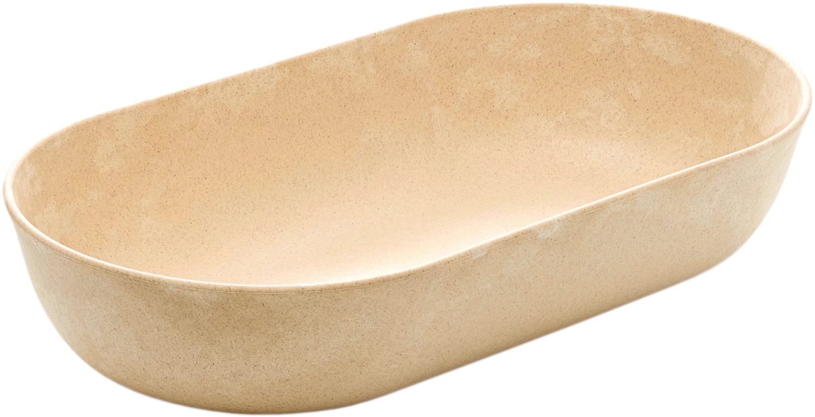 Luups ovalt fad, sand, 35 x 19 cm