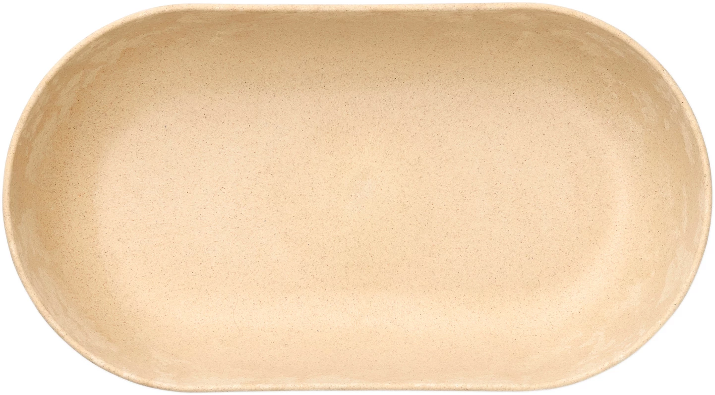 Luups ovalt fad, sand, 35 x 19 cm