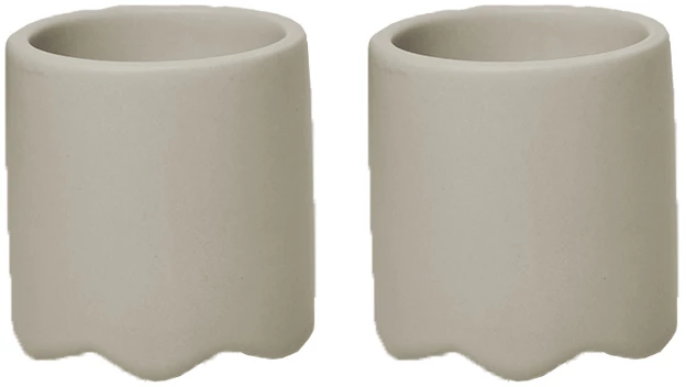 Lübech Living Wave æggebæger, lysebrun, 2 stk.