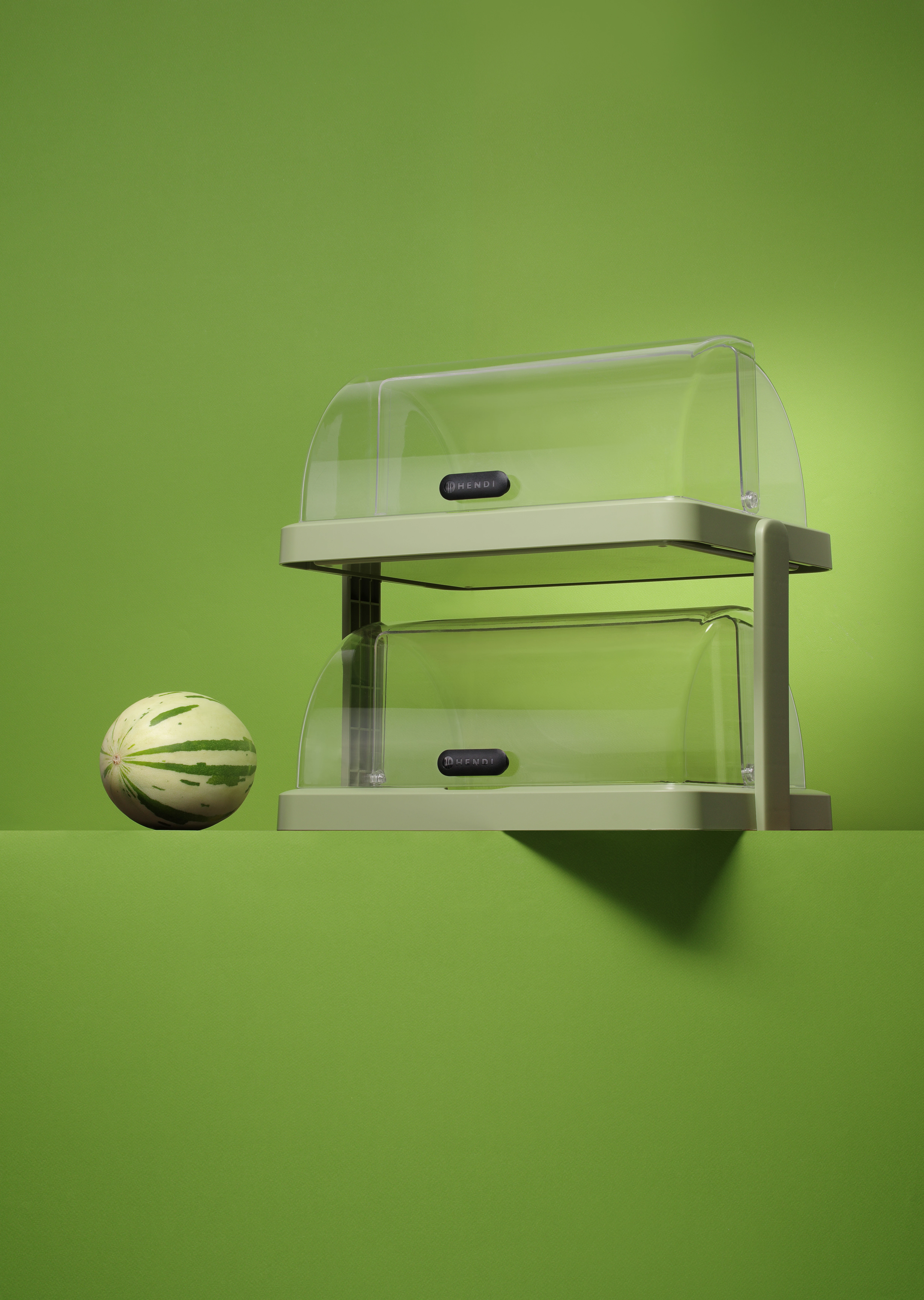 Hendi Uniq dobbelt køleplade med rullelåg, grøn