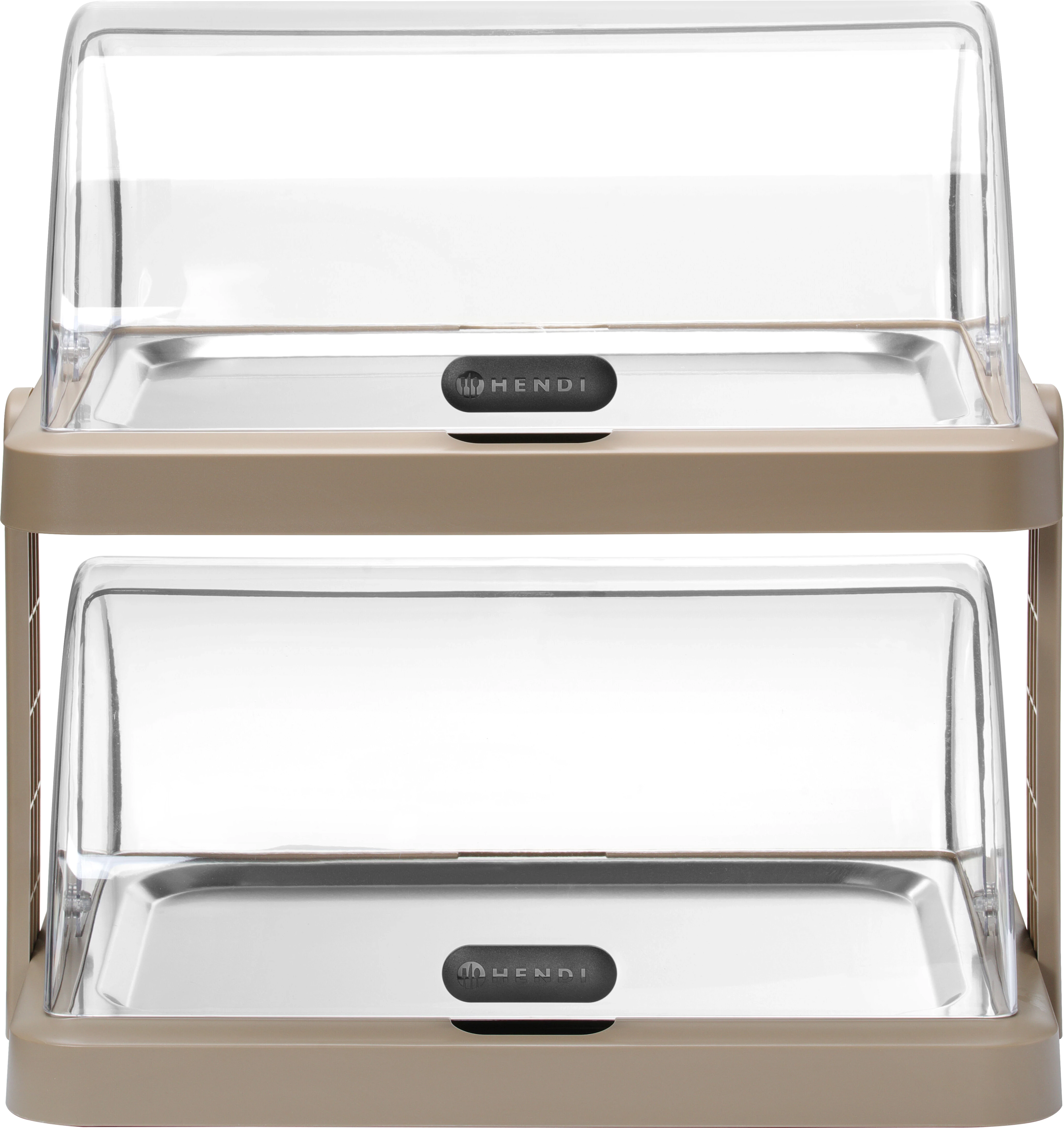 Hendi Uniq dobbelt køleplade med rullelåg, beige