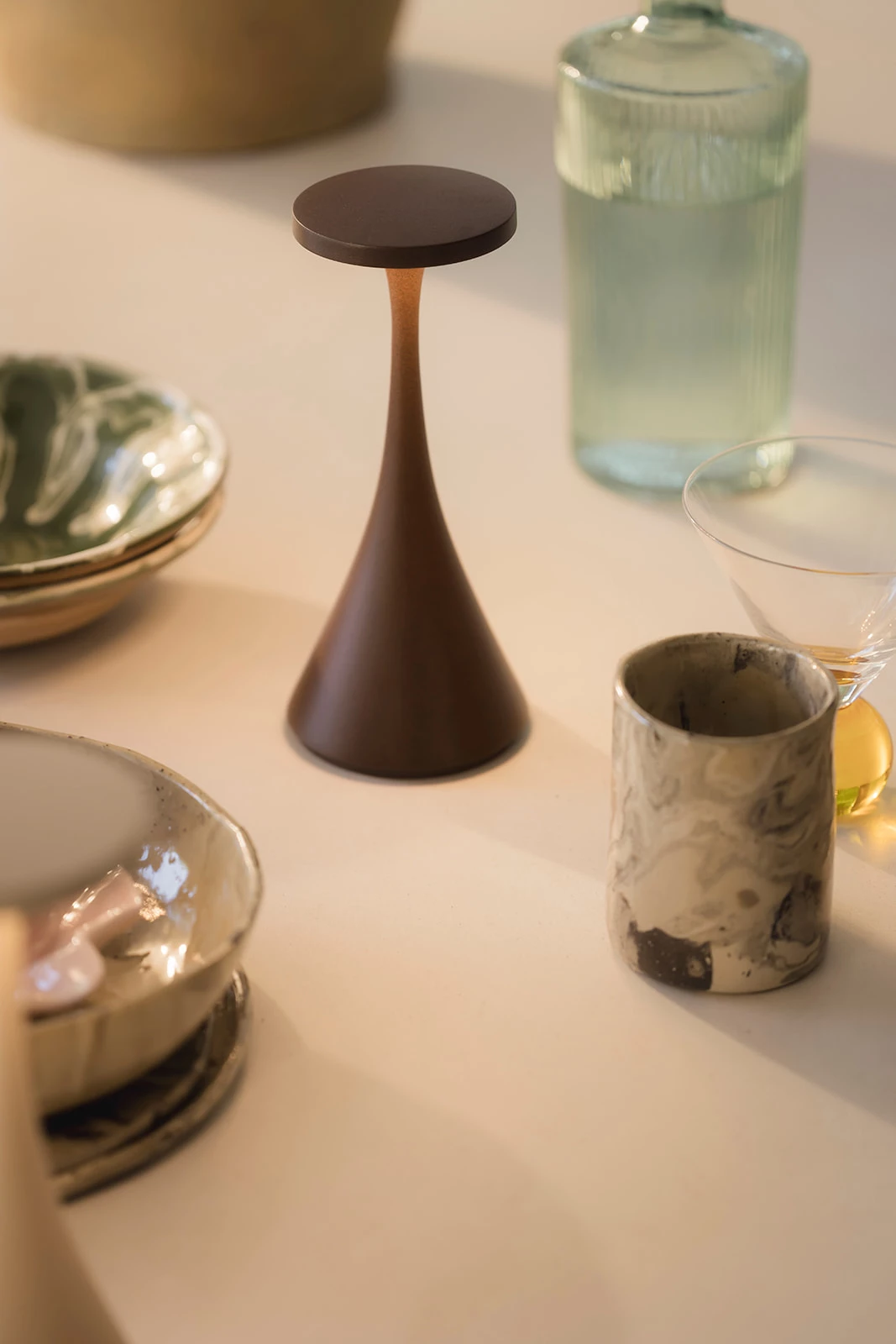 Qoozii Bora lampe, corten, H20 cm