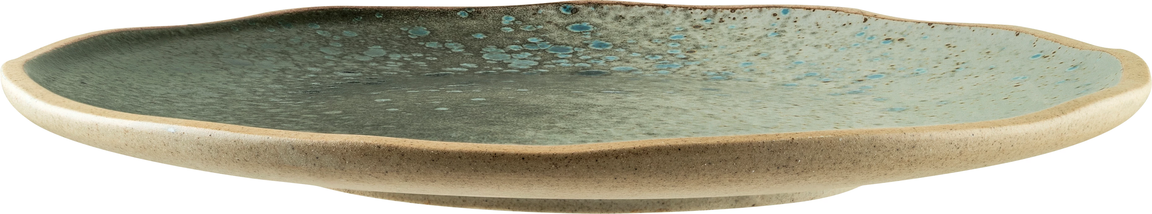 Bonna Gaia tallerken, grøn/nistret, ø28 cm