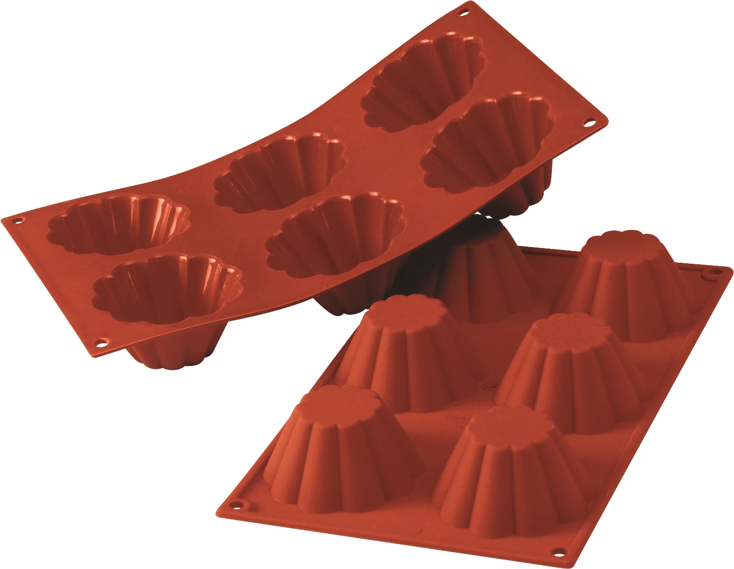 Silikomart flexform, briochette, 6 huller, ø7,9 cm