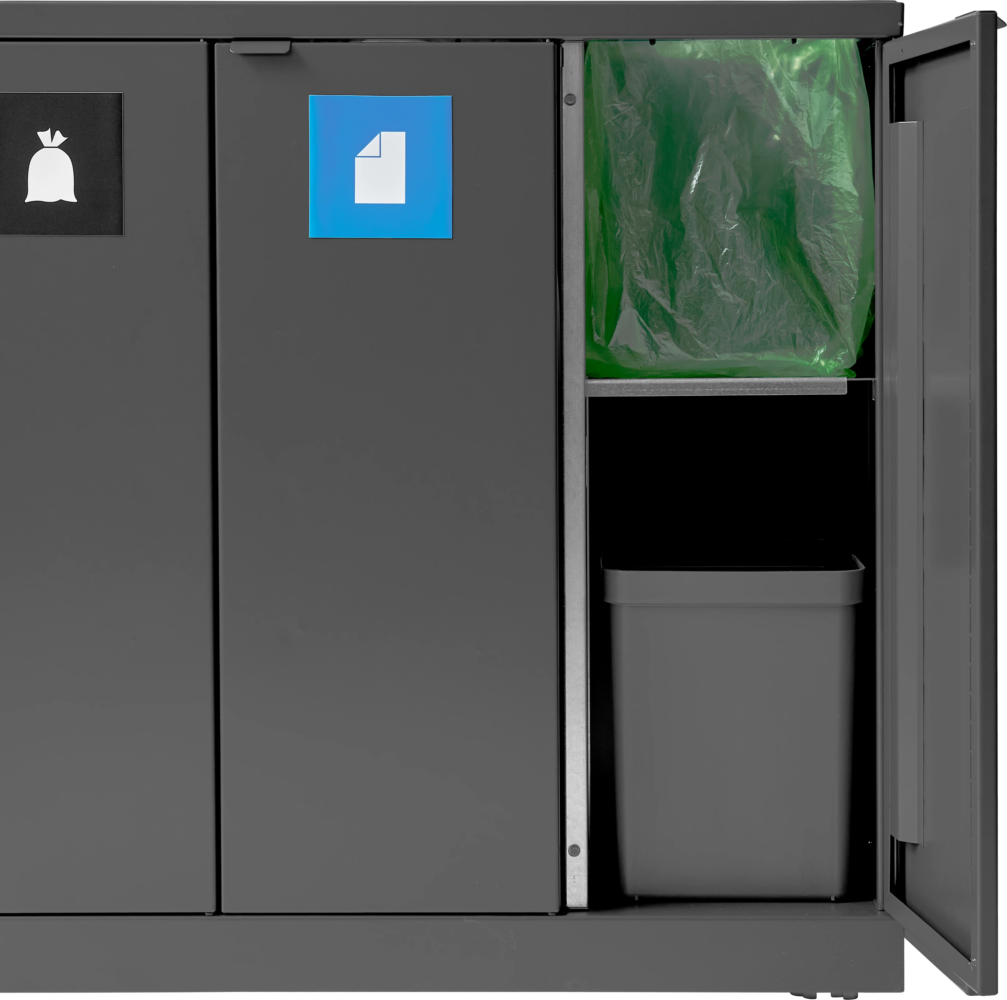 Bica affaldsbeholder uden låg, 3 x 65 ltr.