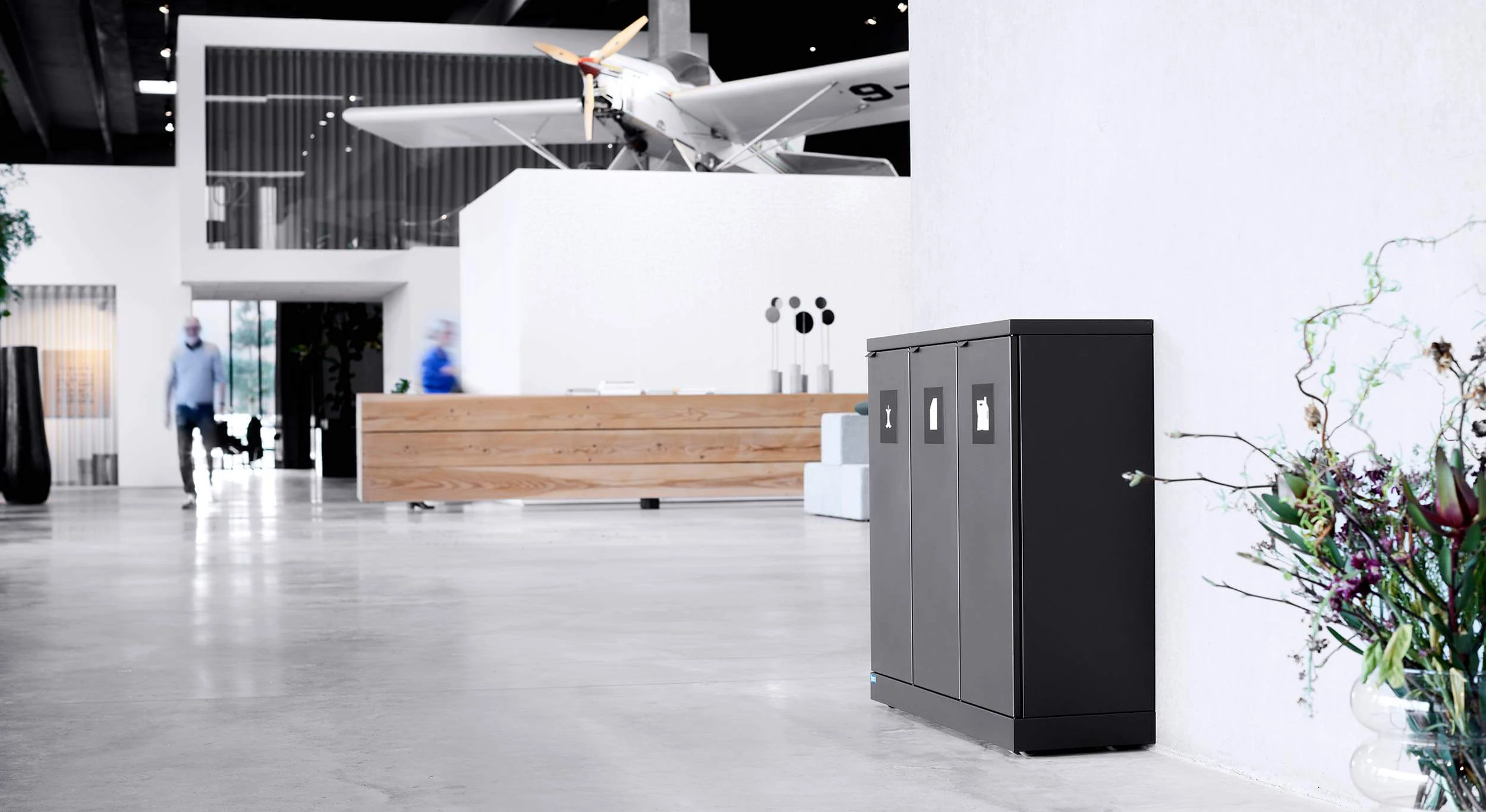 Bica affaldsbeholder uden låg, 3 x 65 ltr.