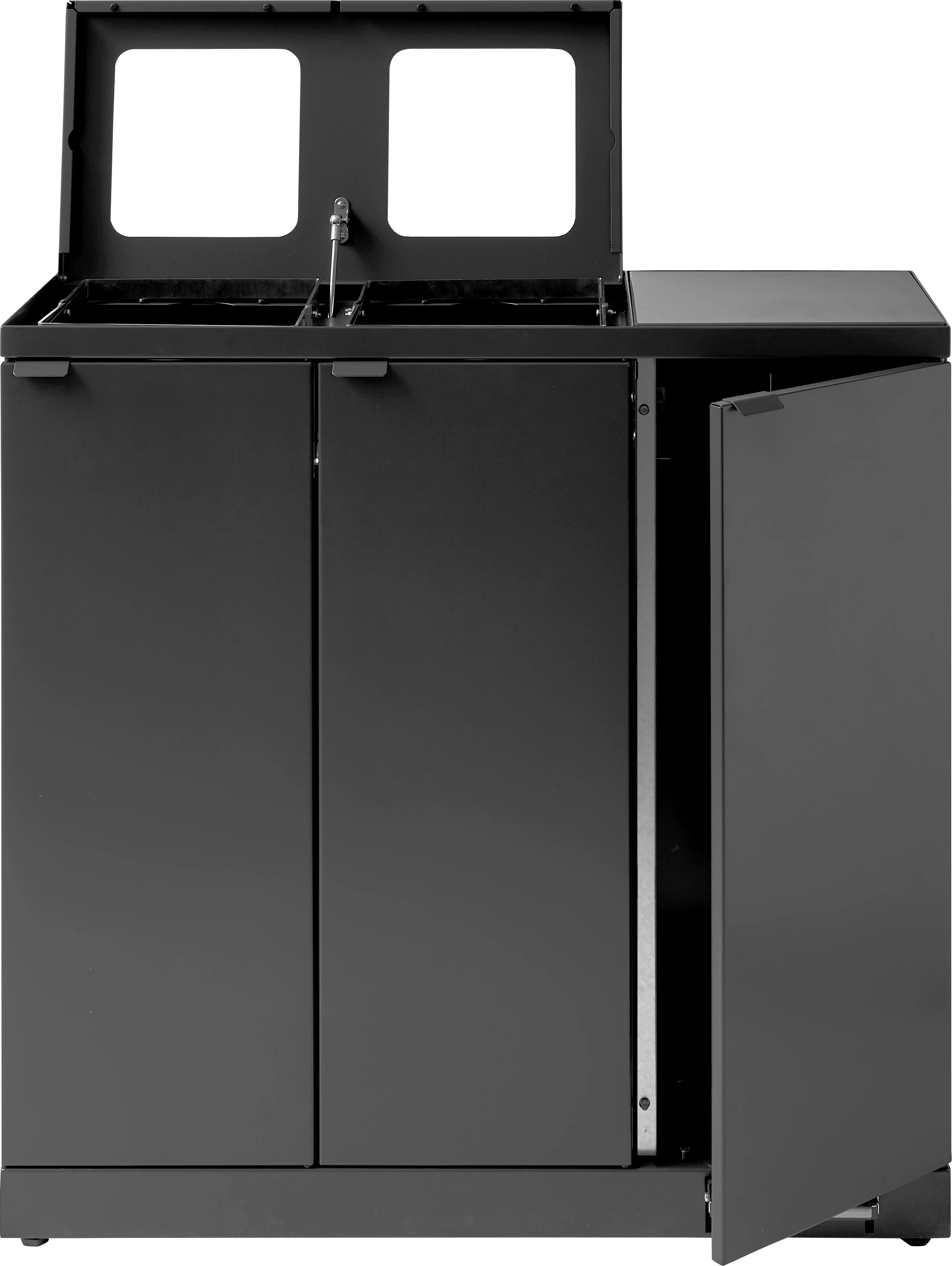 Bica affaldsbeholder med låg og fodpedal, 3 x 65 ltr.