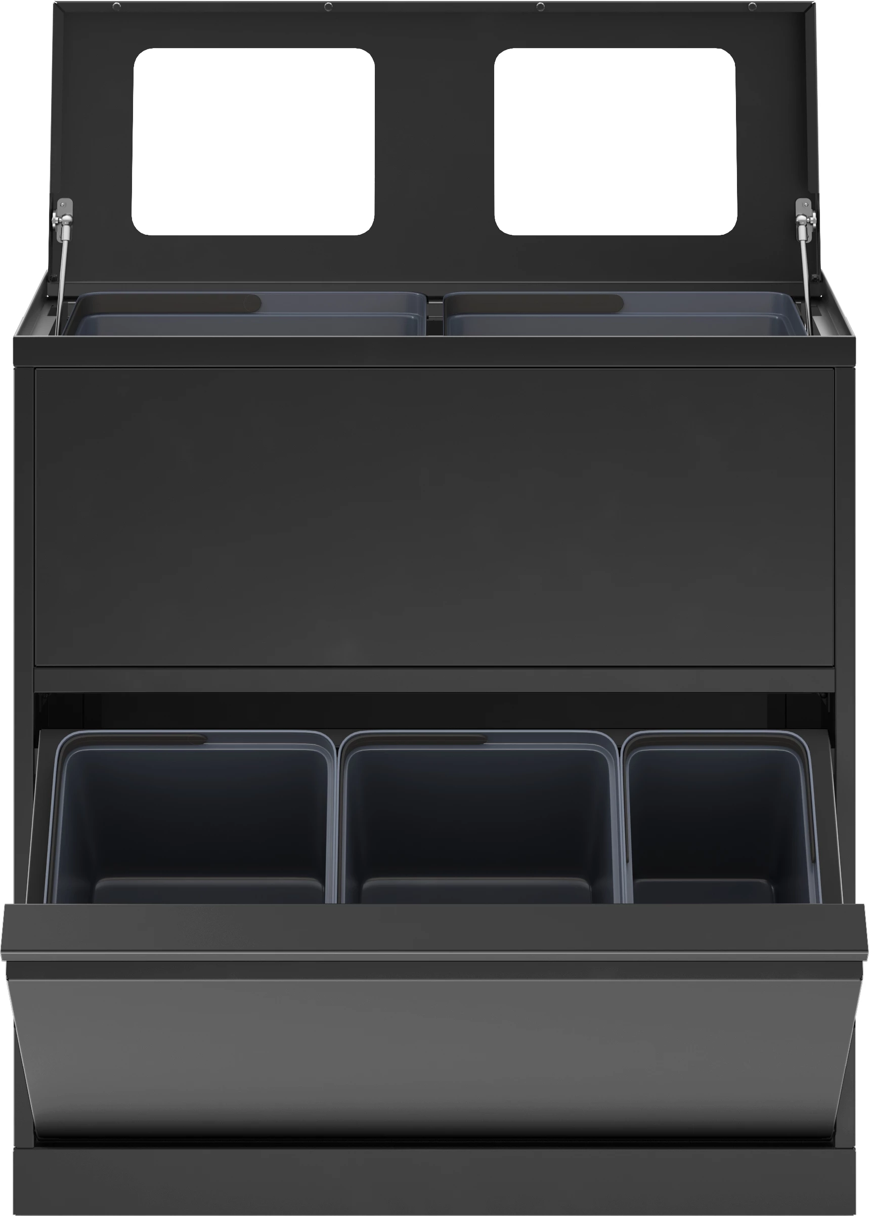 Bica affaldsbeholder uden låg og med skuffe, 80 ltr.