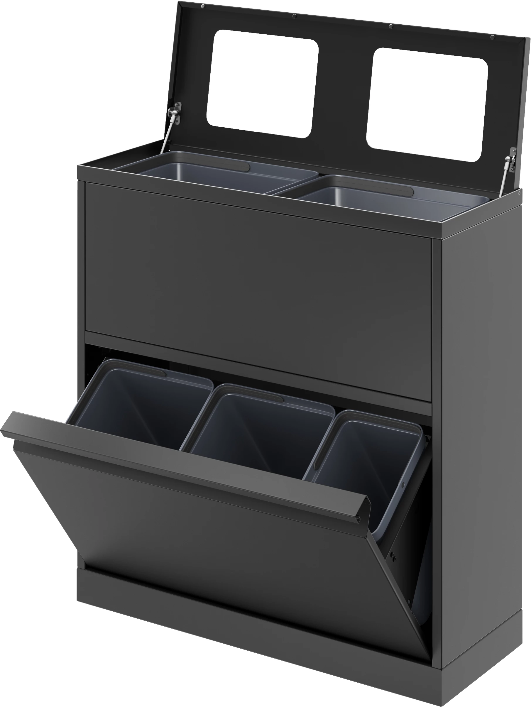 Bica affaldsbeholder uden låg og med skuffe, 80 ltr.