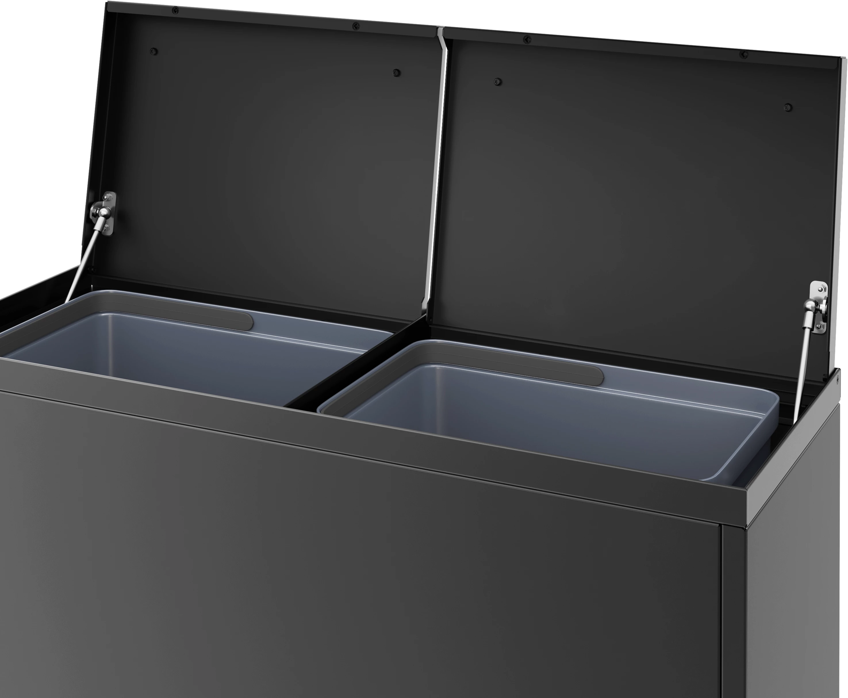 Bica affaldsbeholder med låg og skuffe, 80 ltr.