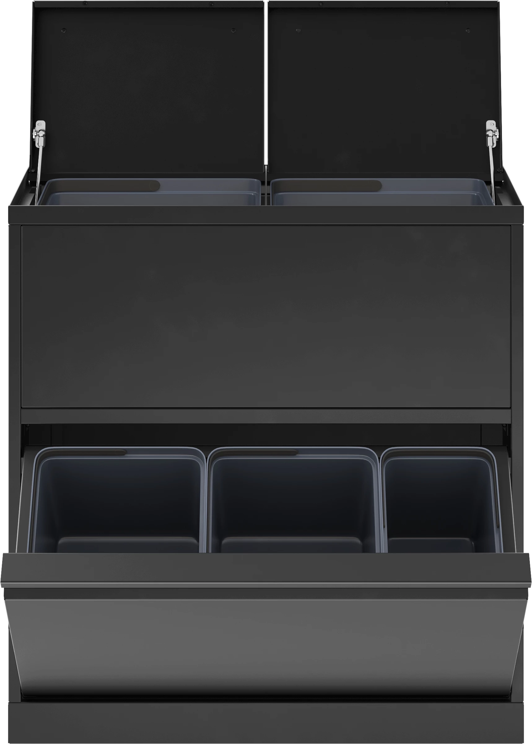 Bica affaldsbeholder med låg og skuffe, 80 ltr.