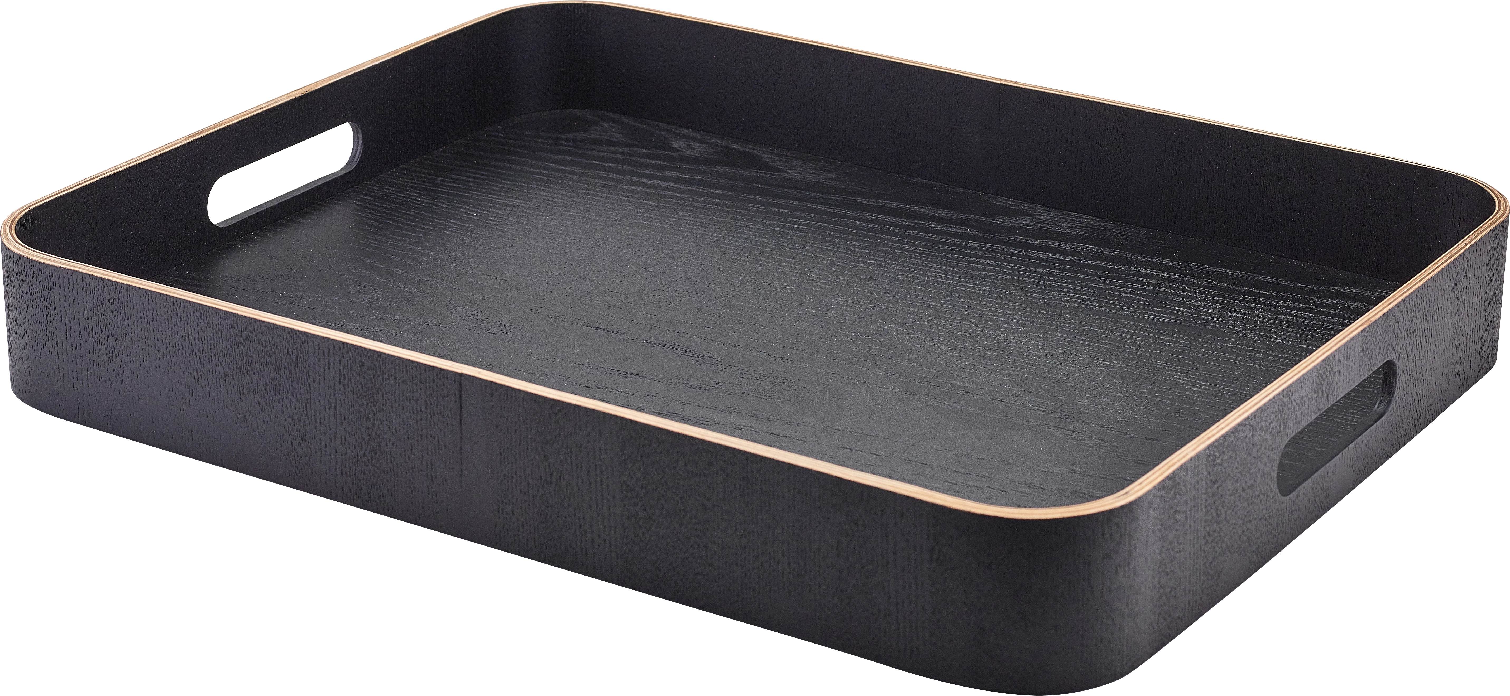 GenWare bakke, sort finér, 45,5 x 36 cm