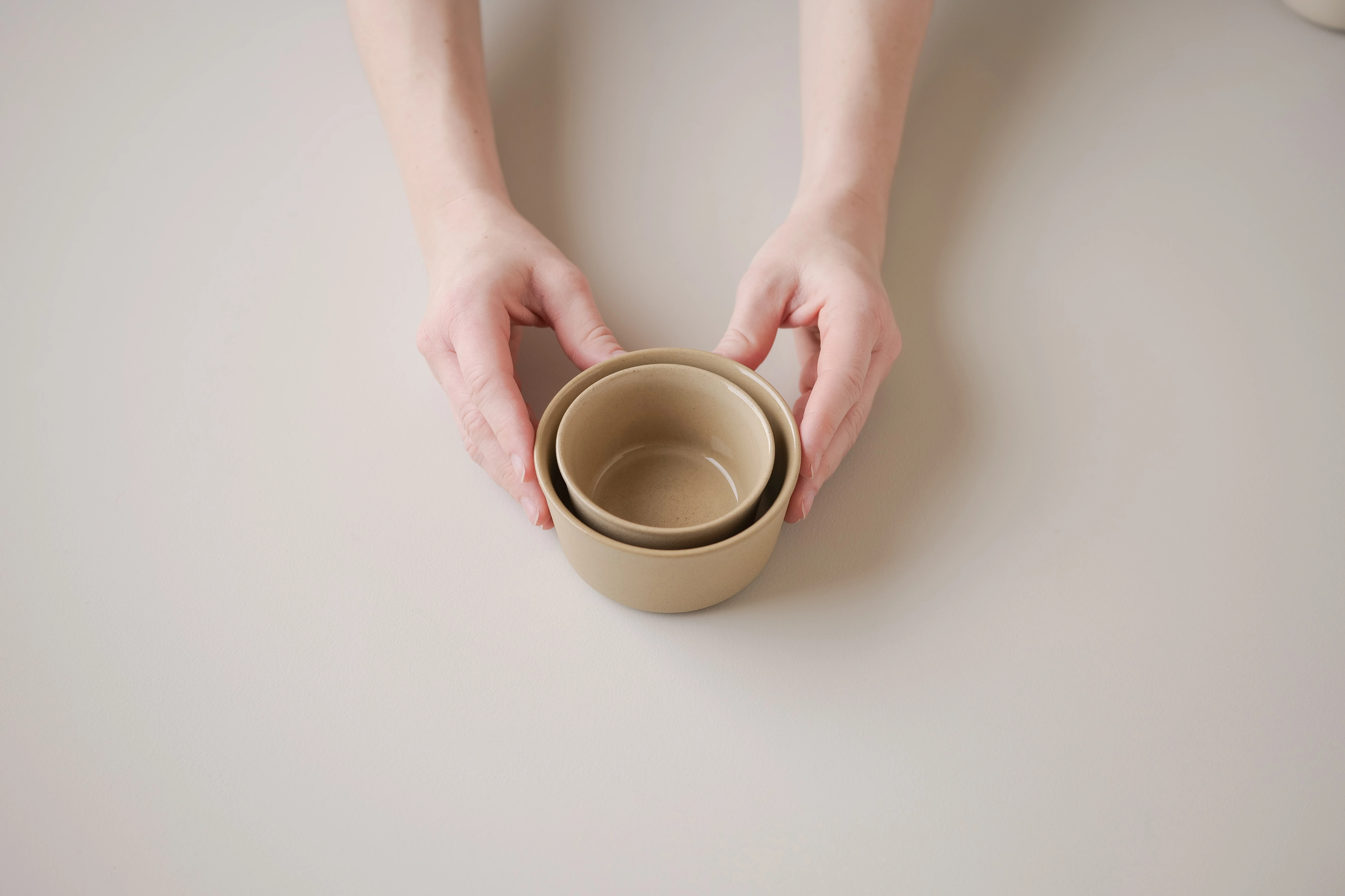 Figgjo Premium Stoneware Tilt skål, beige, 15 cl, ø8,5 cm