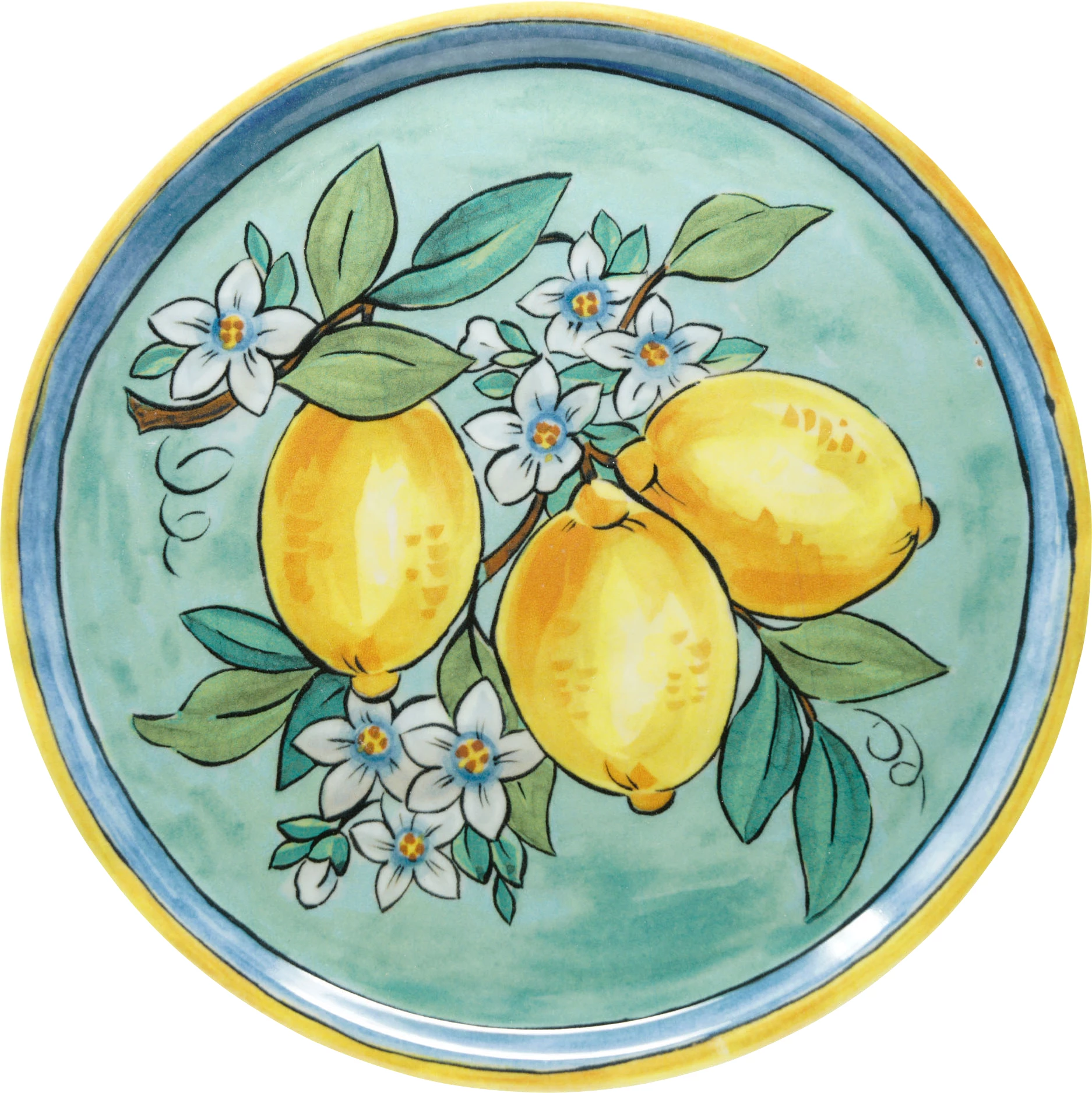 Saturnia Lemon tallerken, ø 31 cm, u/fane, citroner