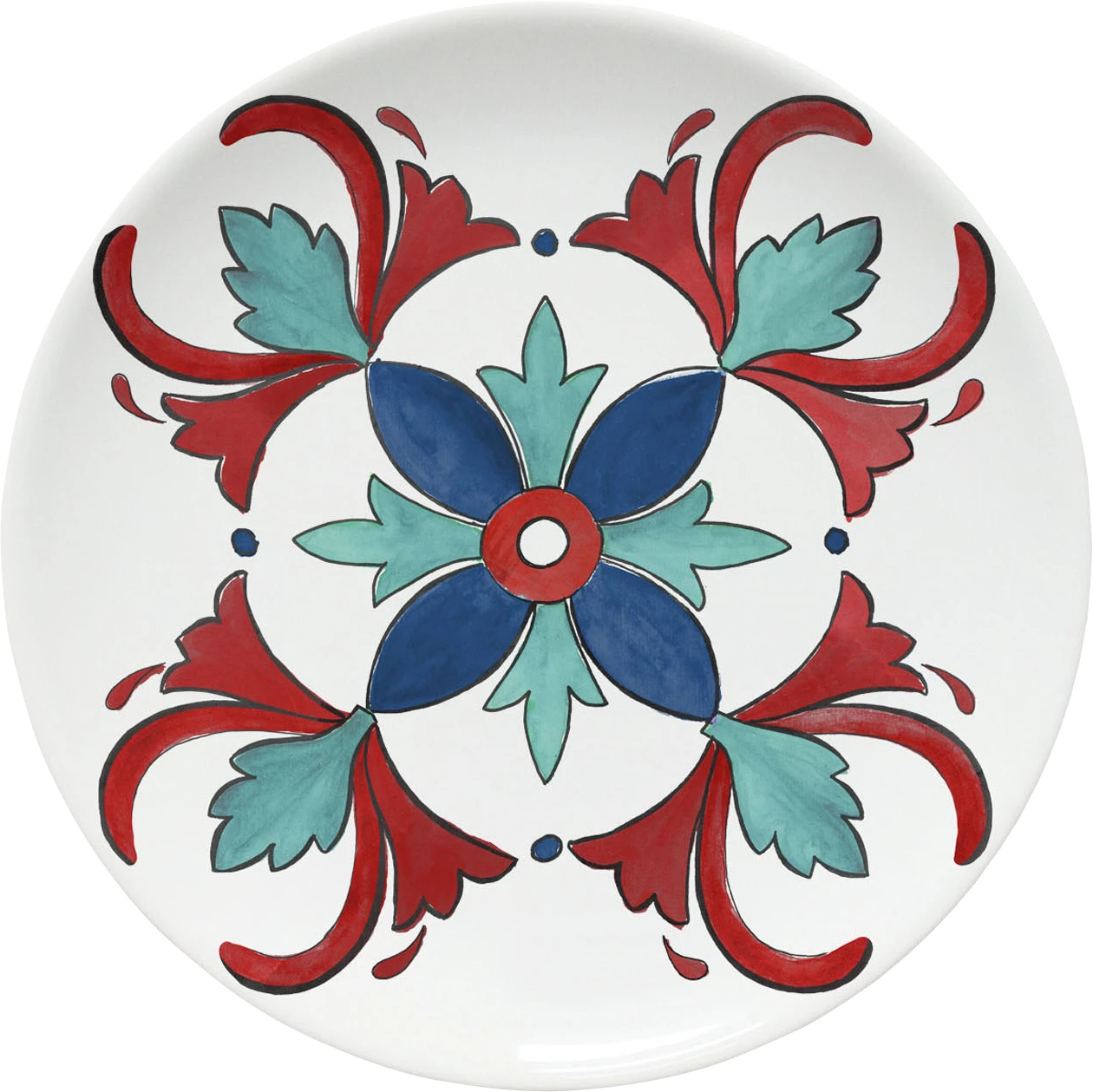 Saturnia Margot tallerken, ø 21 cm, u/fane, mønstret