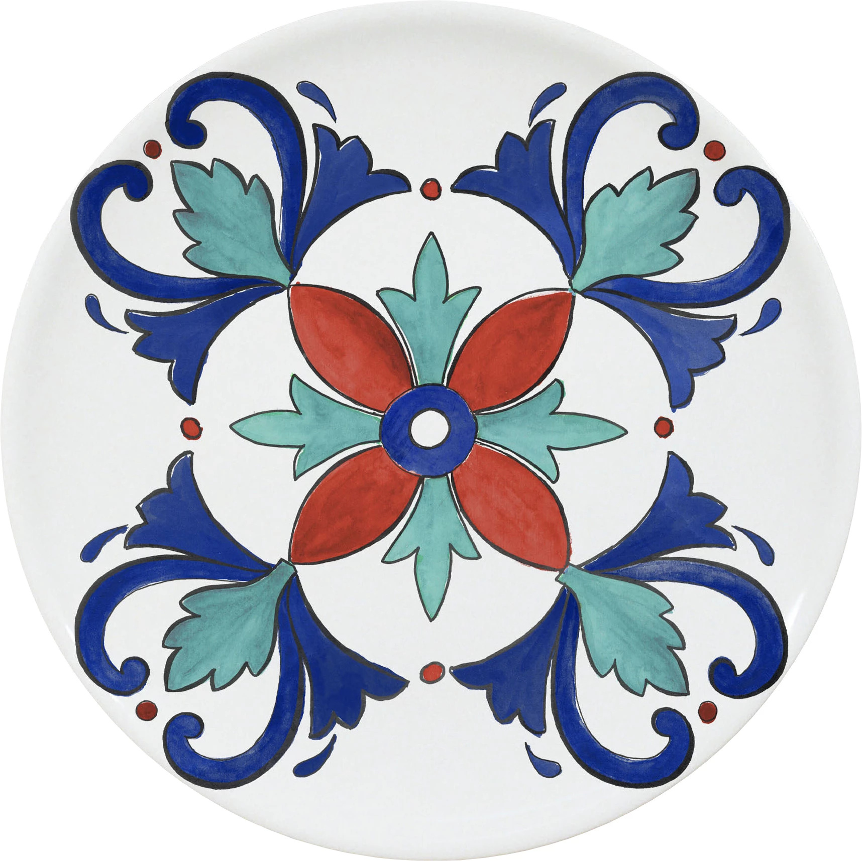 Saturnia Margot tallerken, ø 28 cm, u/fane, mønstret