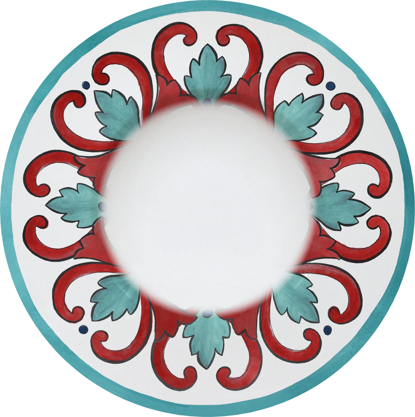 Saturnia Margot dyb tallerken, ø 27,5 cm, u/fane, mønstret