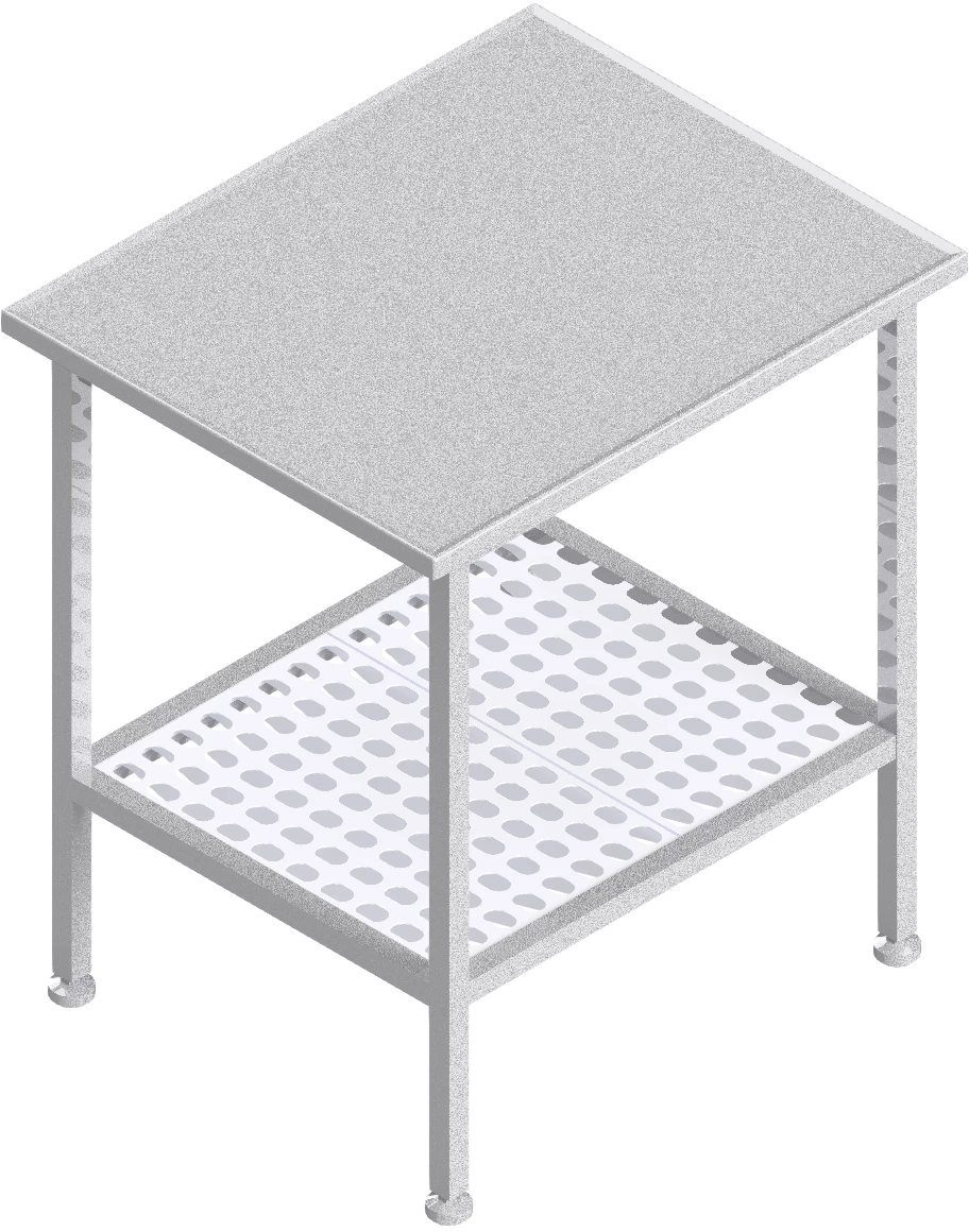 Gastro rustfrit stålbord, 650 x 1000 x H900 mm