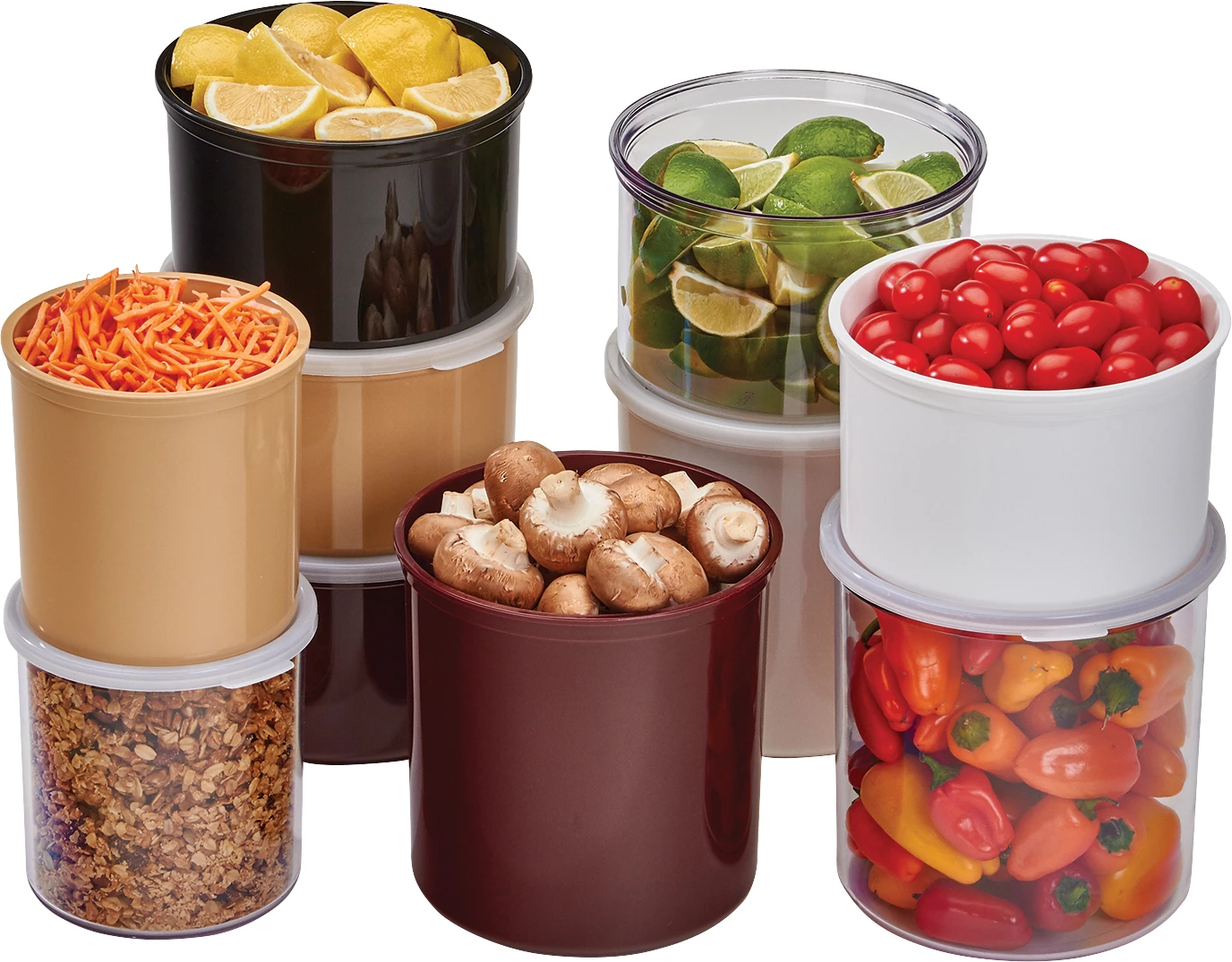 Cambro salatbøtte med låg, klar, 2,6 ltr.