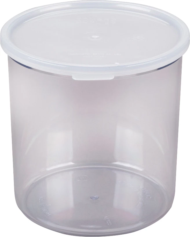 Cambro salatbøtte med låg, klar, 2,6 ltr.