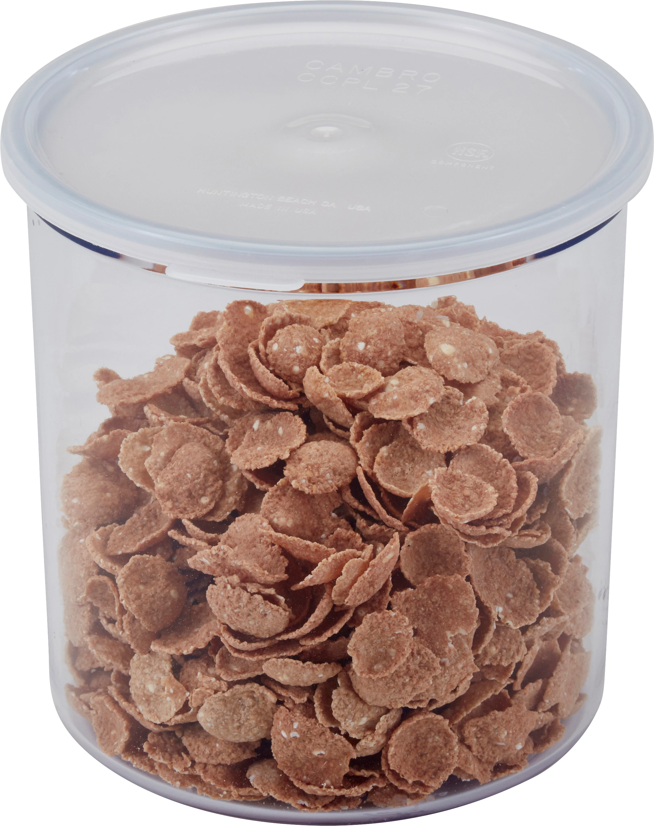 Cambro salatbøtte med låg, klar, 2,6 ltr.