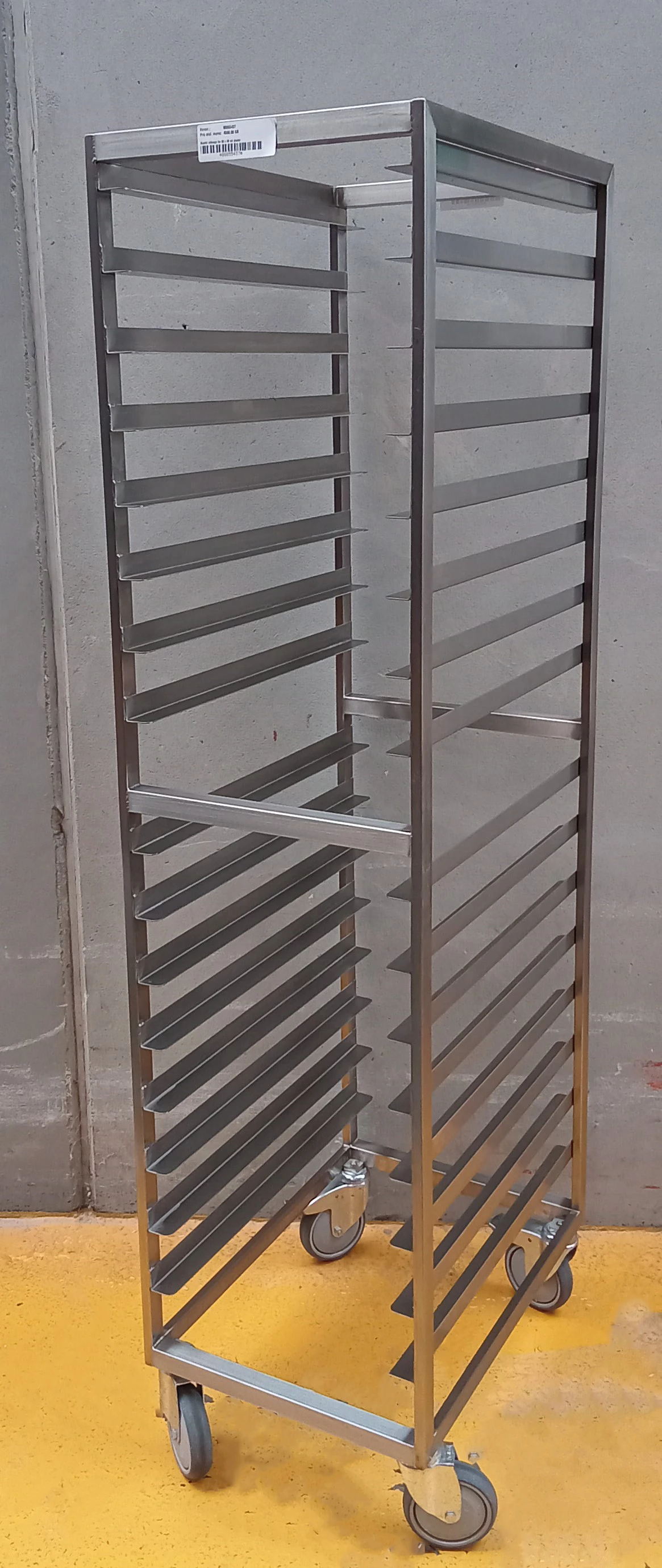 Rustfri stikvogn for 60 x 40 cm plader