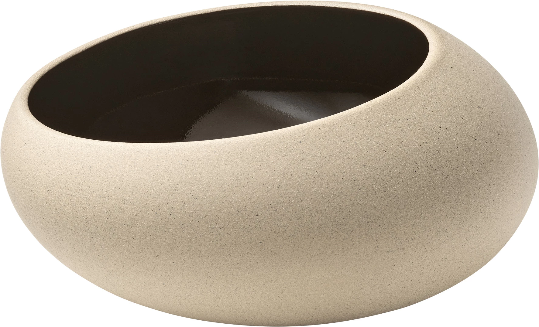 Playground Embrace skål, ø15 cm, 50 cl, sand/sort