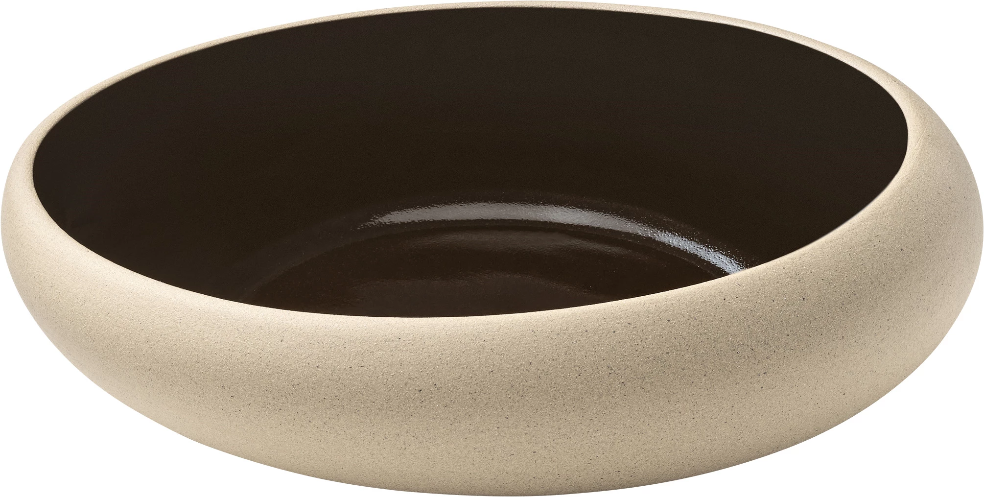 Playground Embrace dyb tallerken, 17 cm, sand/sort