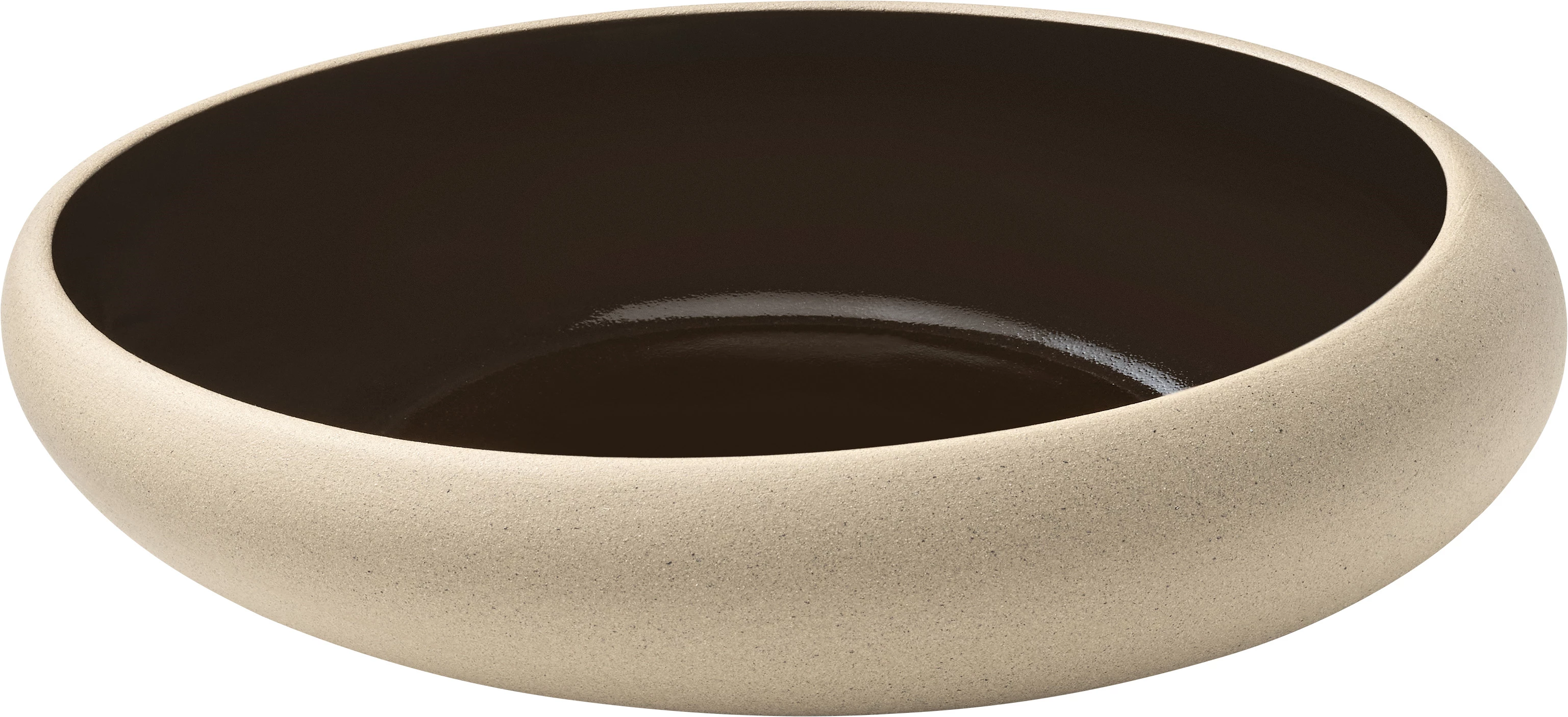 Playground Embrace dyb tallerken, 26 cm, sand/sort