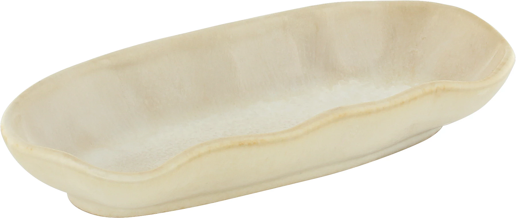 Playground Nami tallerken, oval, 15 x 6,5 cm, sand