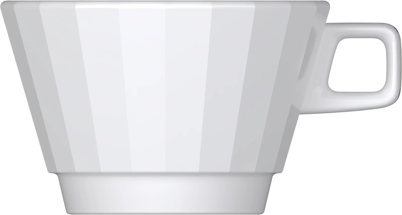 Bauscher Edge kop, konisk, 26 cl, hvid