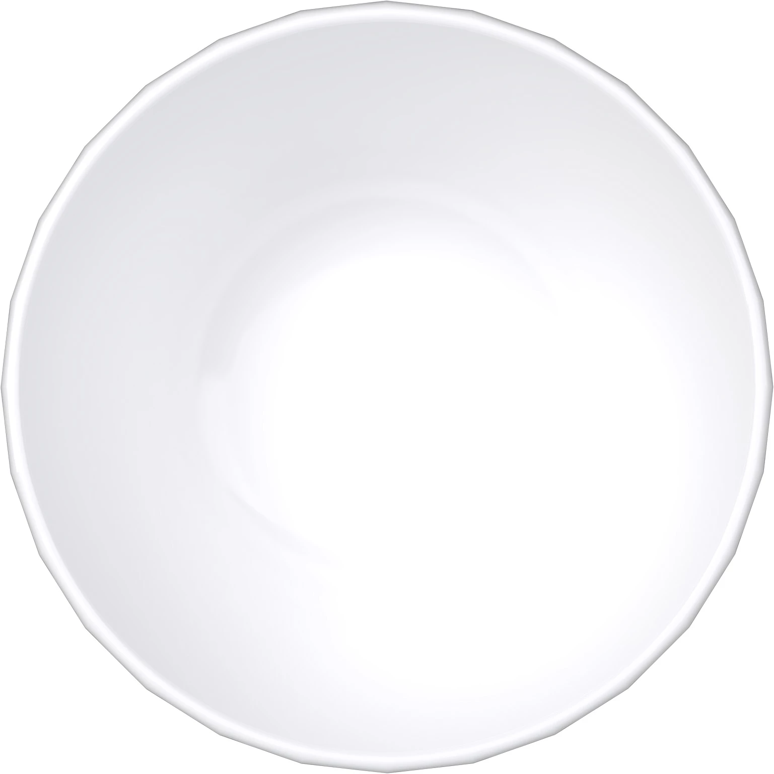 Bauscher Edge skål, konisk, ø13,4 cm, 37 cl, hvid