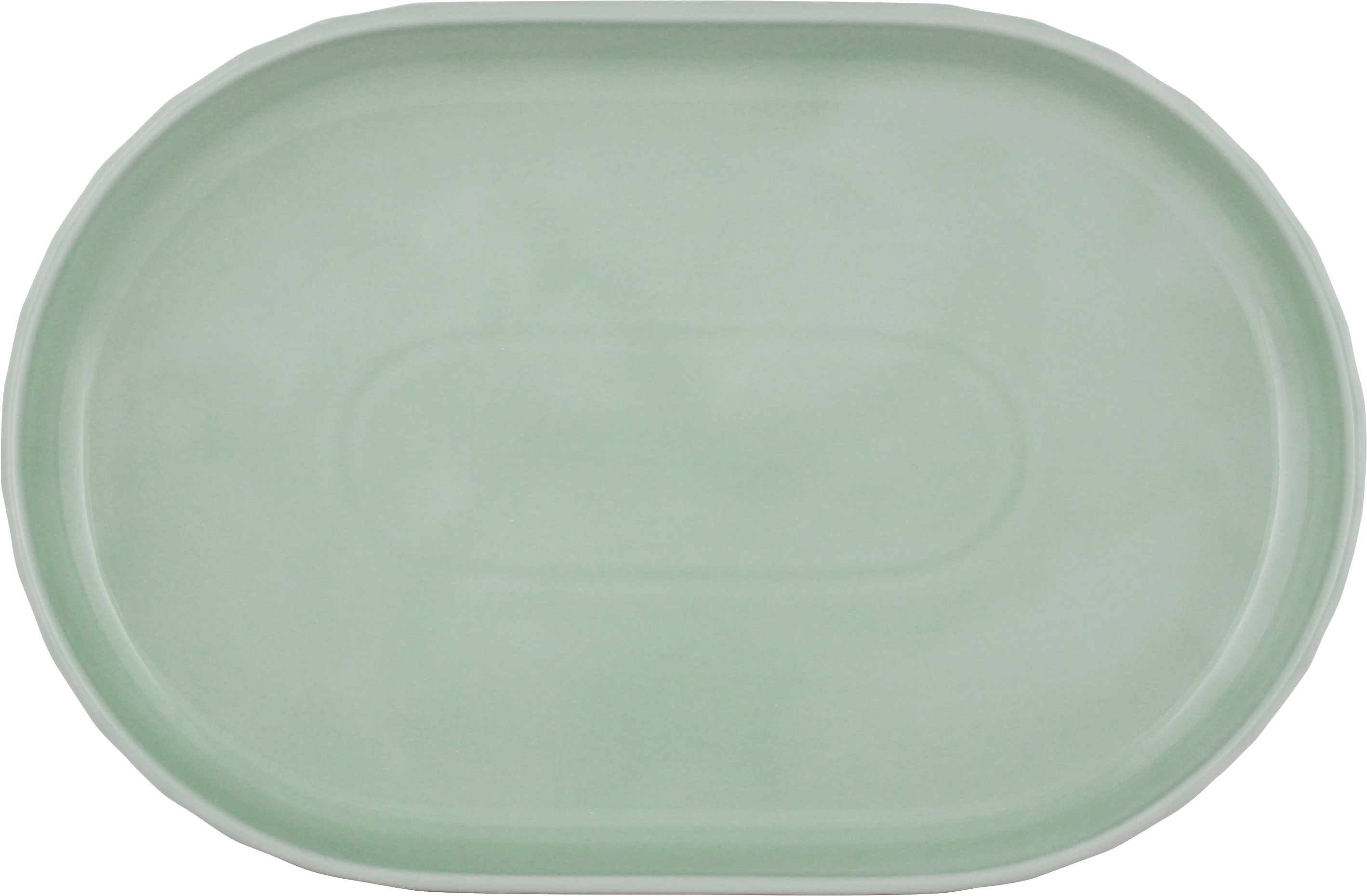 Bauscher Edge tallerken/fad, oval, 24 x 15,8 cm, lyseblå
