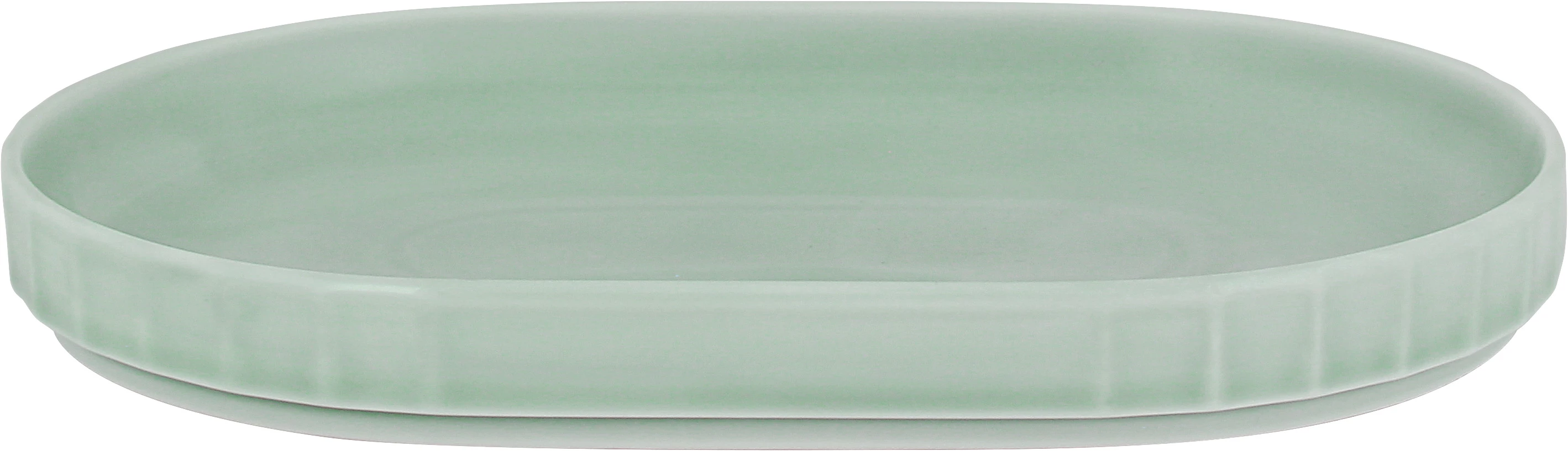 Bauscher Edge tallerken/fad, oval, 24 x 15,8 cm, lyseblå